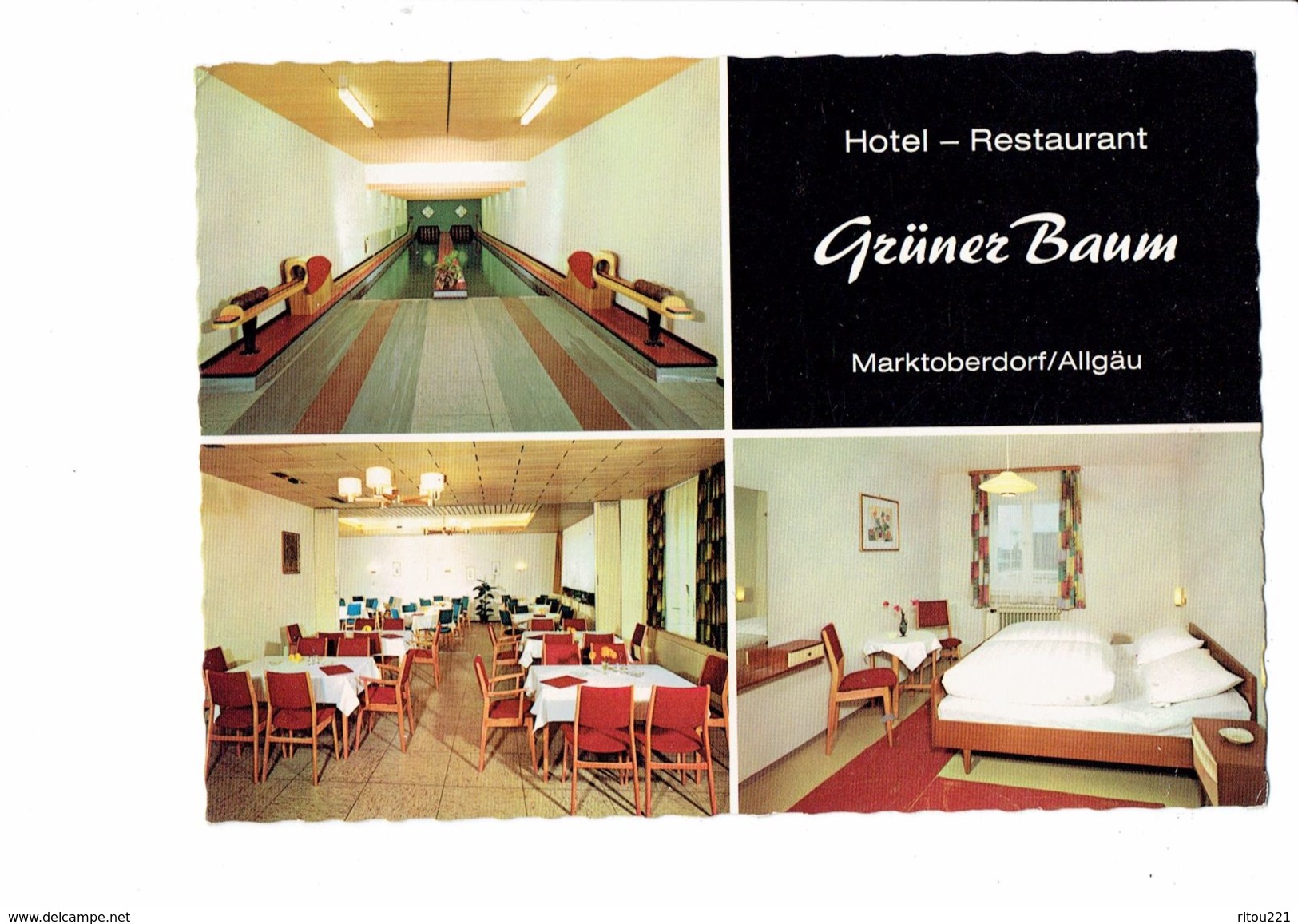 Cpm - Erstklassige Küche Hotel Grüner Baum Restaurant Chambre Salle à Manger Bowling Boule Quilles Marktoberdorf ALLGAU - Bowling