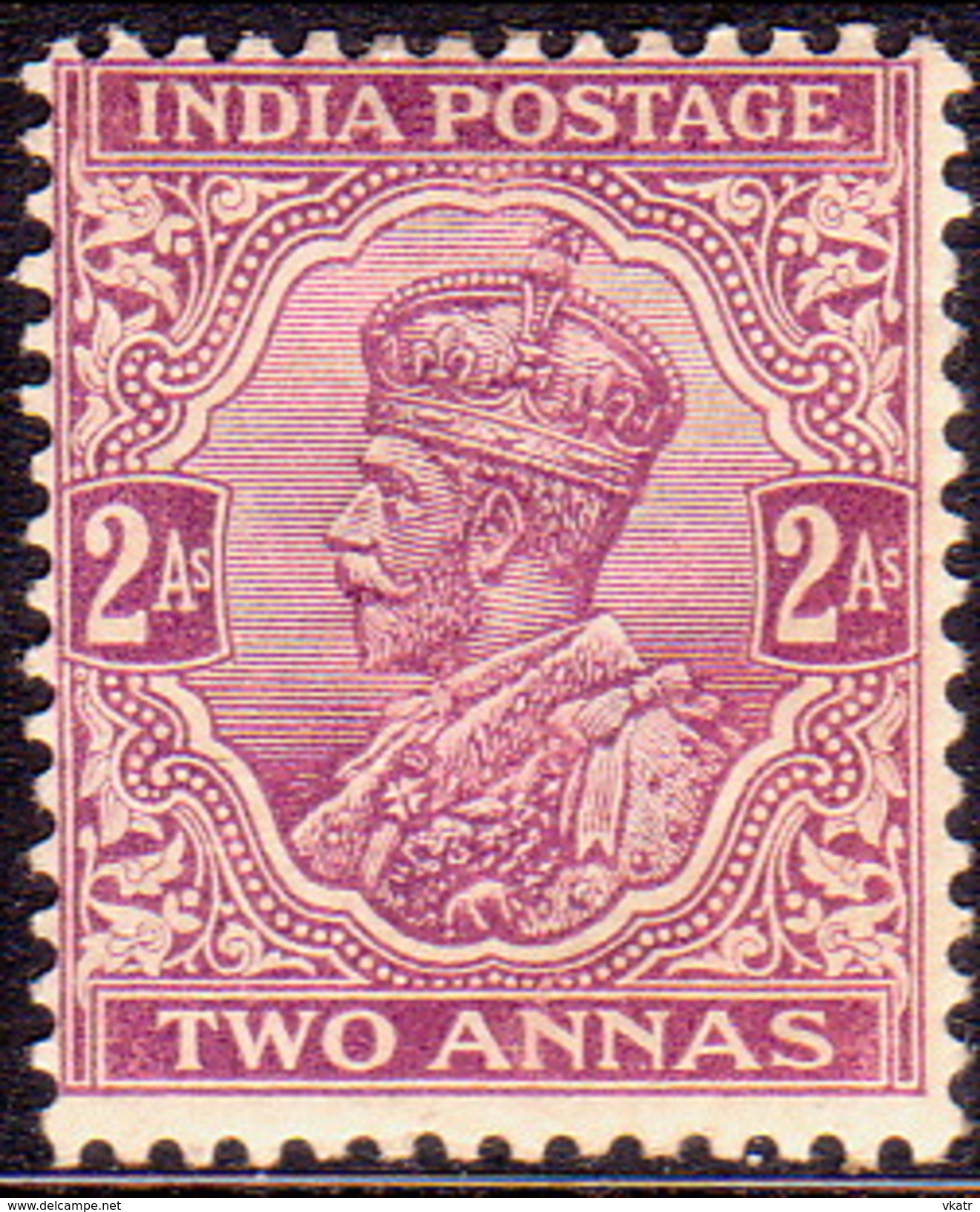 INDIA 1911 SG #168 2a MH Deep Mauve CV £12 - 1911-35 King George V