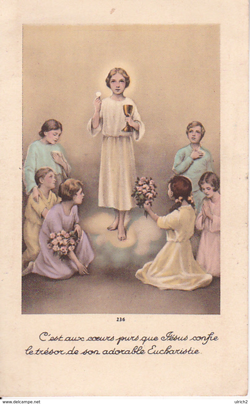 Andachtsbild - Image Pieuse - Kinder - Kommunion Communion - Saint-Barthélémy Mulhouse-Dornach 1950 - 11*7cm (29480) - Andachtsbilder