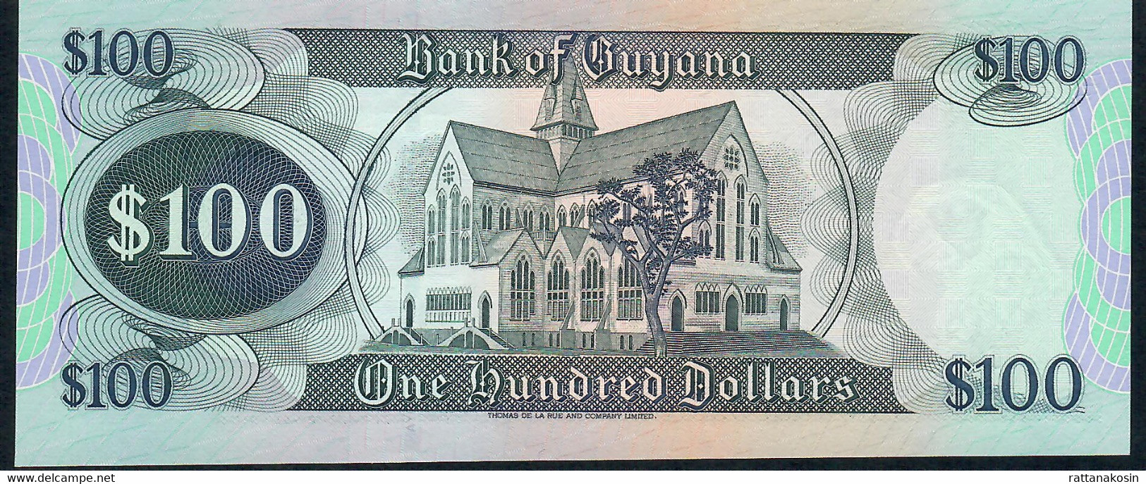 GUYANA P31c 100 DOLLARS 1999  #A/90 SIGNATURE 12 UNC. - Guyana