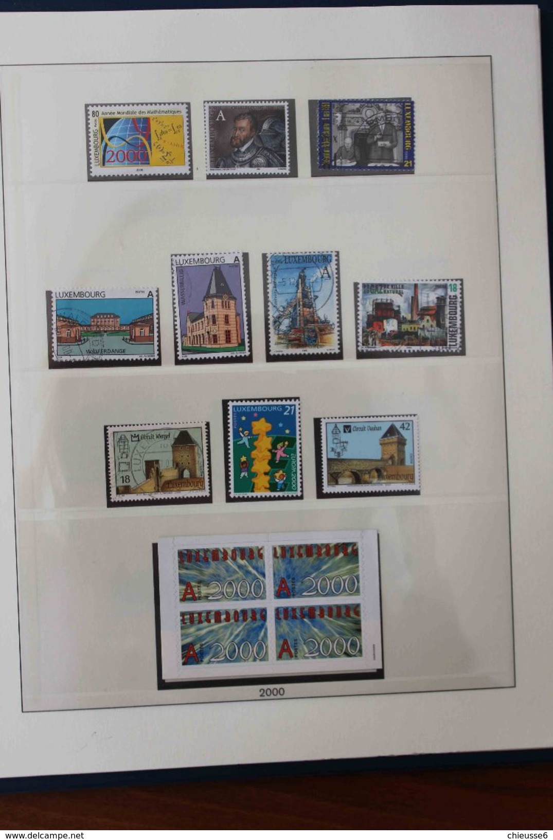 Luxembourg - Reliure Lindner - 1985 à 2004 avec timbres patiquement complète