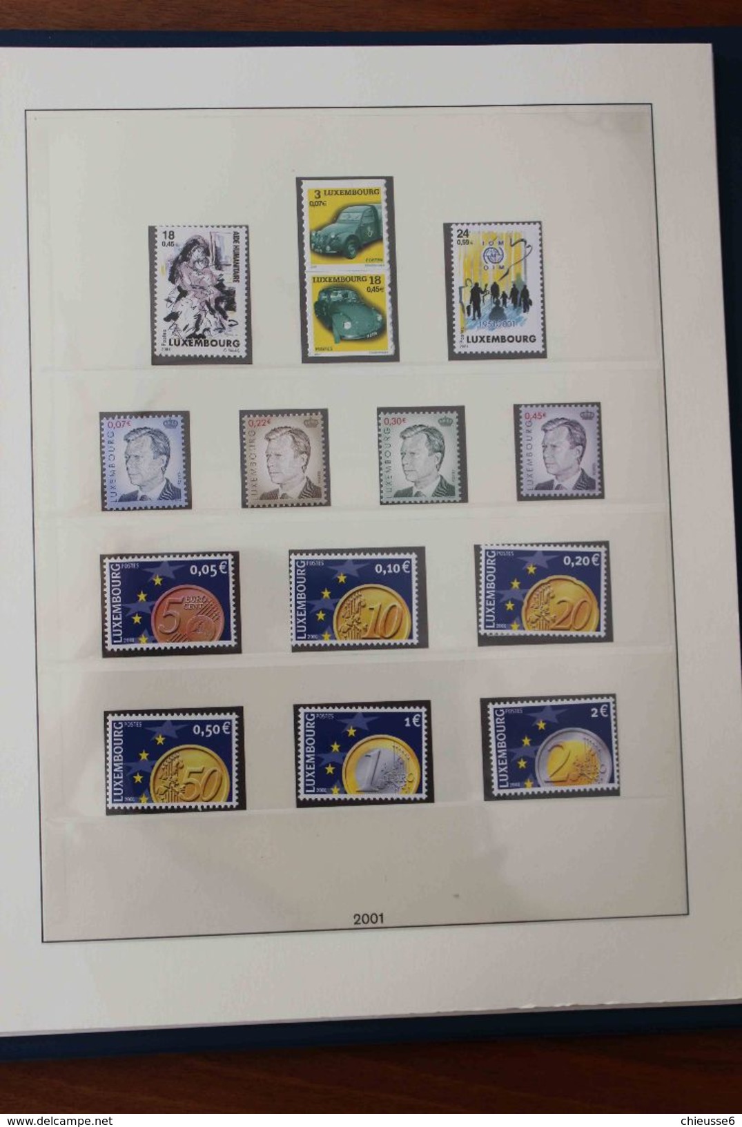 Luxembourg - Reliure Lindner - 1985 à 2004 avec timbres patiquement complète