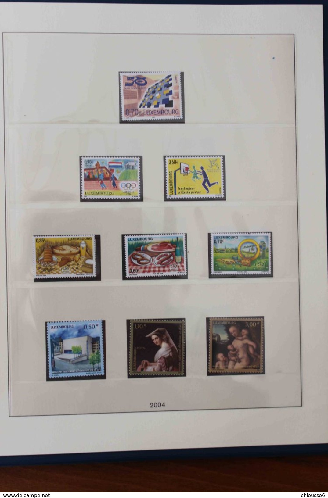 Luxembourg - Reliure Lindner - 1985 à 2004 avec timbres patiquement complète