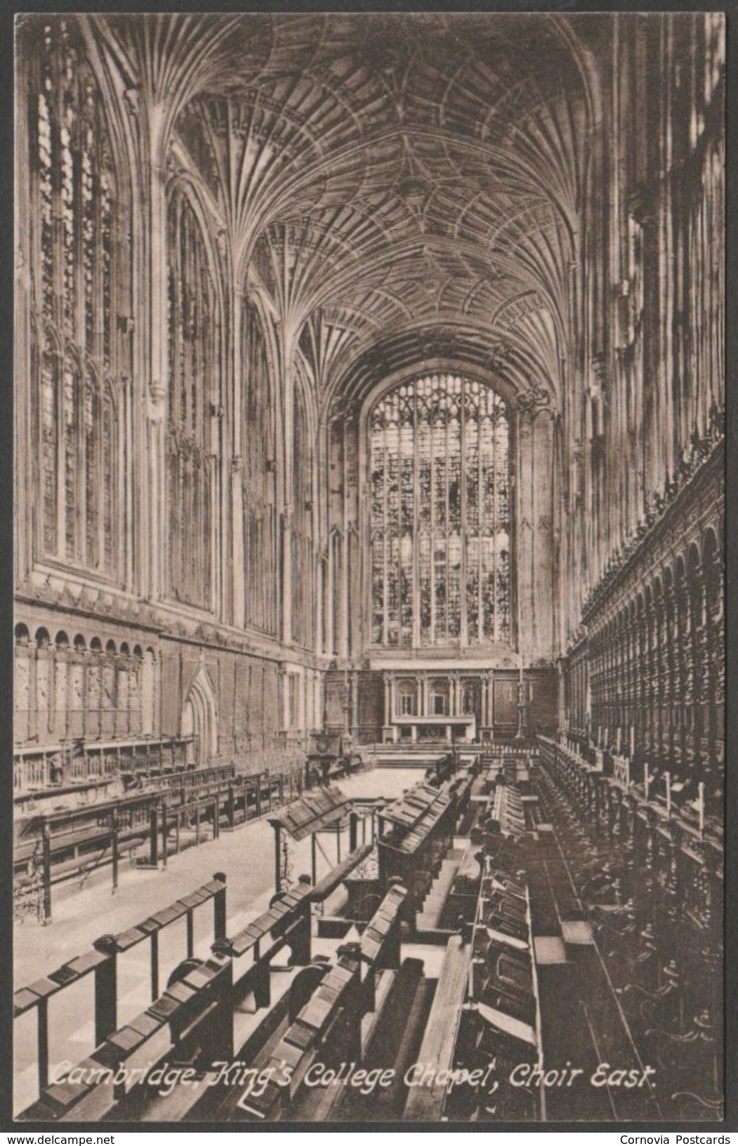 Choir East, King's College Chapel, Cambridge, C.1910 - Frith's Postcard - Cambridge