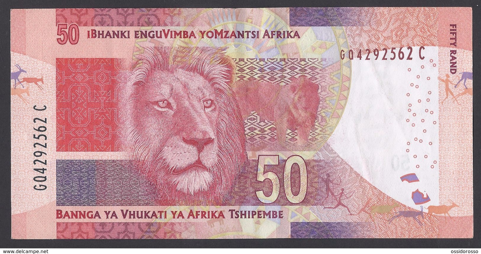 2016 - 50 Rand - FIFTY RAND - Unc - Governor Lesetja Kganyago's Signature - Sudafrica