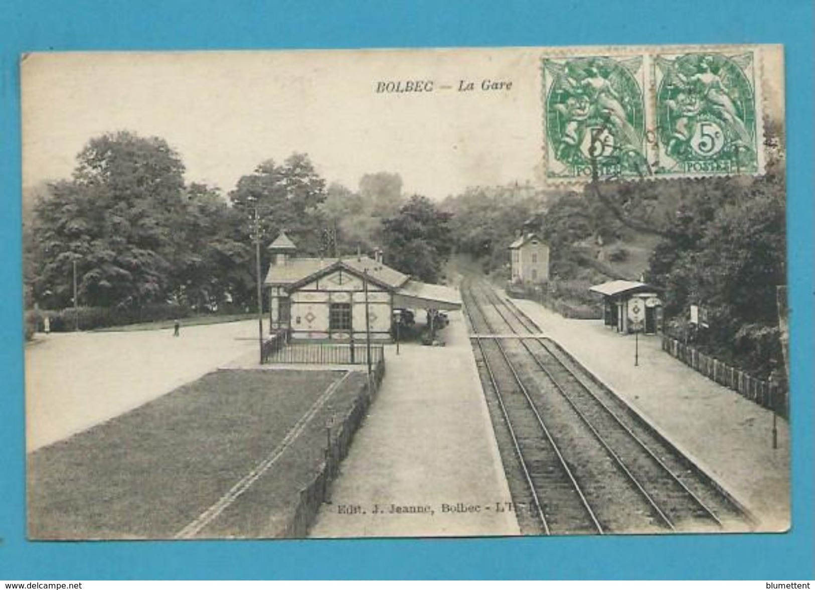 CPA Chemin De Fer La Gare De BOLBEC-Nointot 76 - Bolbec