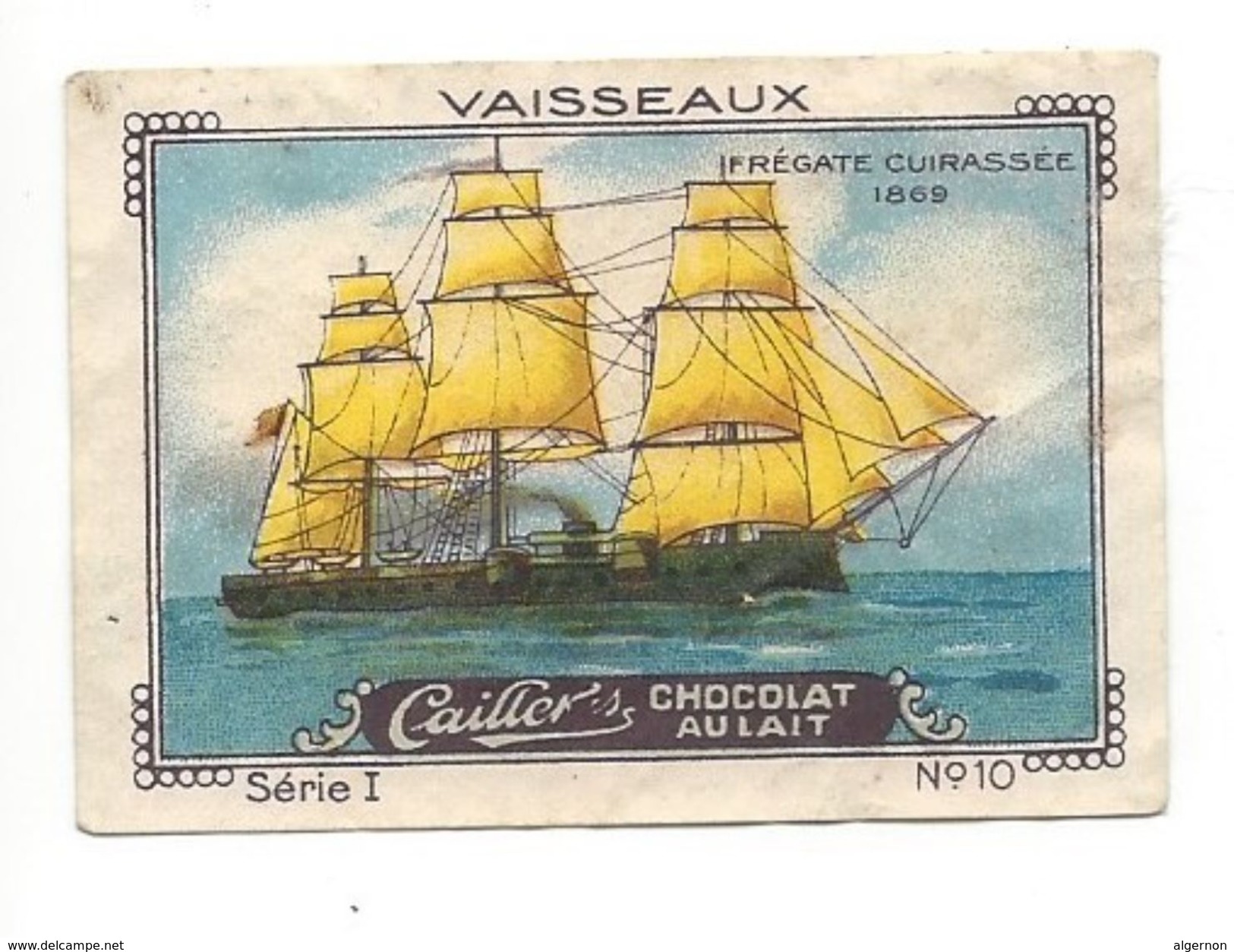 V20 - Chocolats Nestlé Peter Cailler Kohler Vaisseaux Frégate Cuirassée 1869 Vignette Publicitaire - Publicités