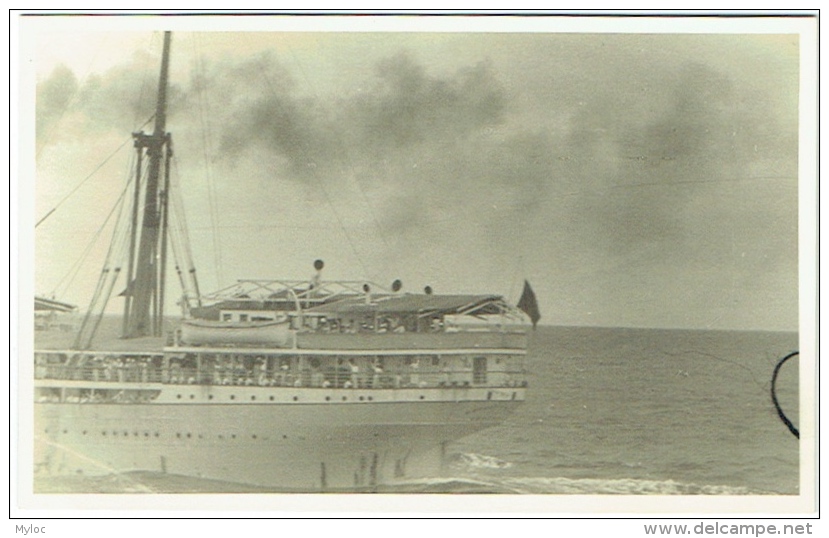 Carte Photo. Congo.  Paquebot. 1935. - Afrique