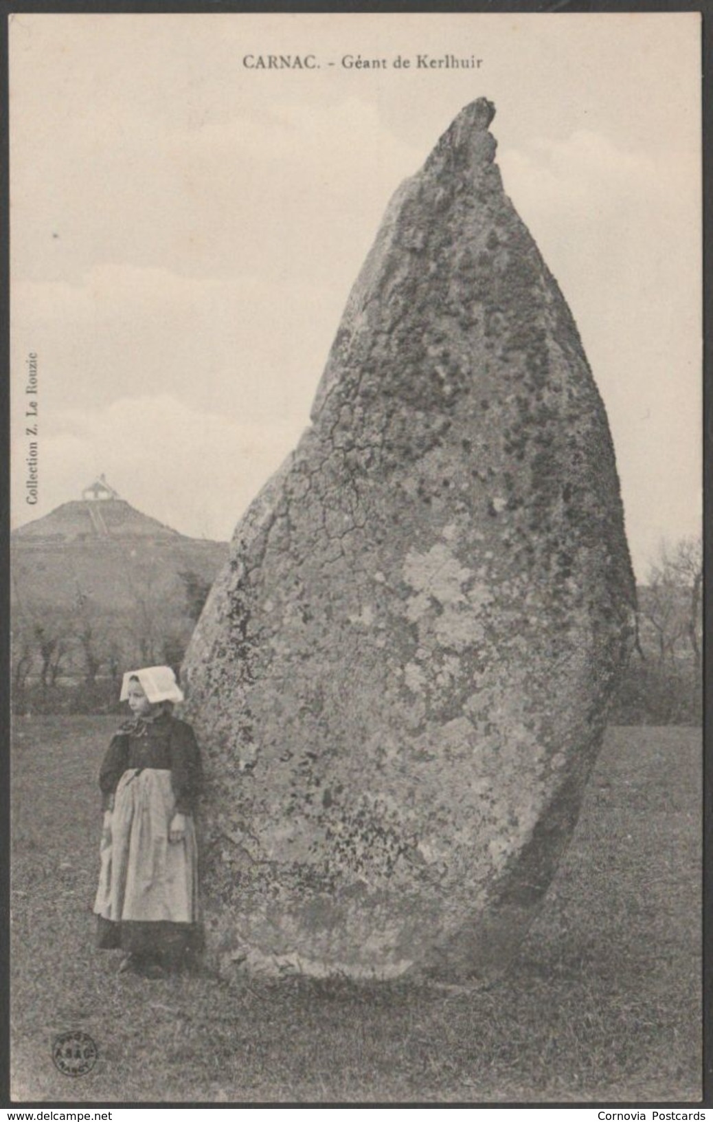 Géant De Kerlhuir, Carnac,c.1910 - Le Rouzic CPA - Dolmen & Menhirs