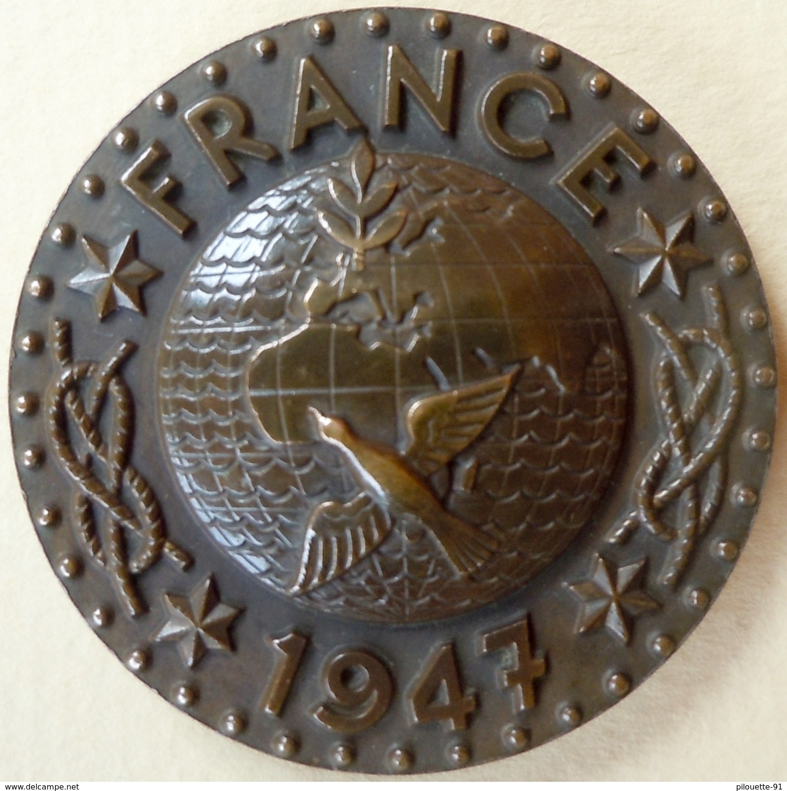 Scoutisme Mondial - Médaille En Bronze Du Jamboree De La Paix 1947 Par Poillerat - Scoutisme