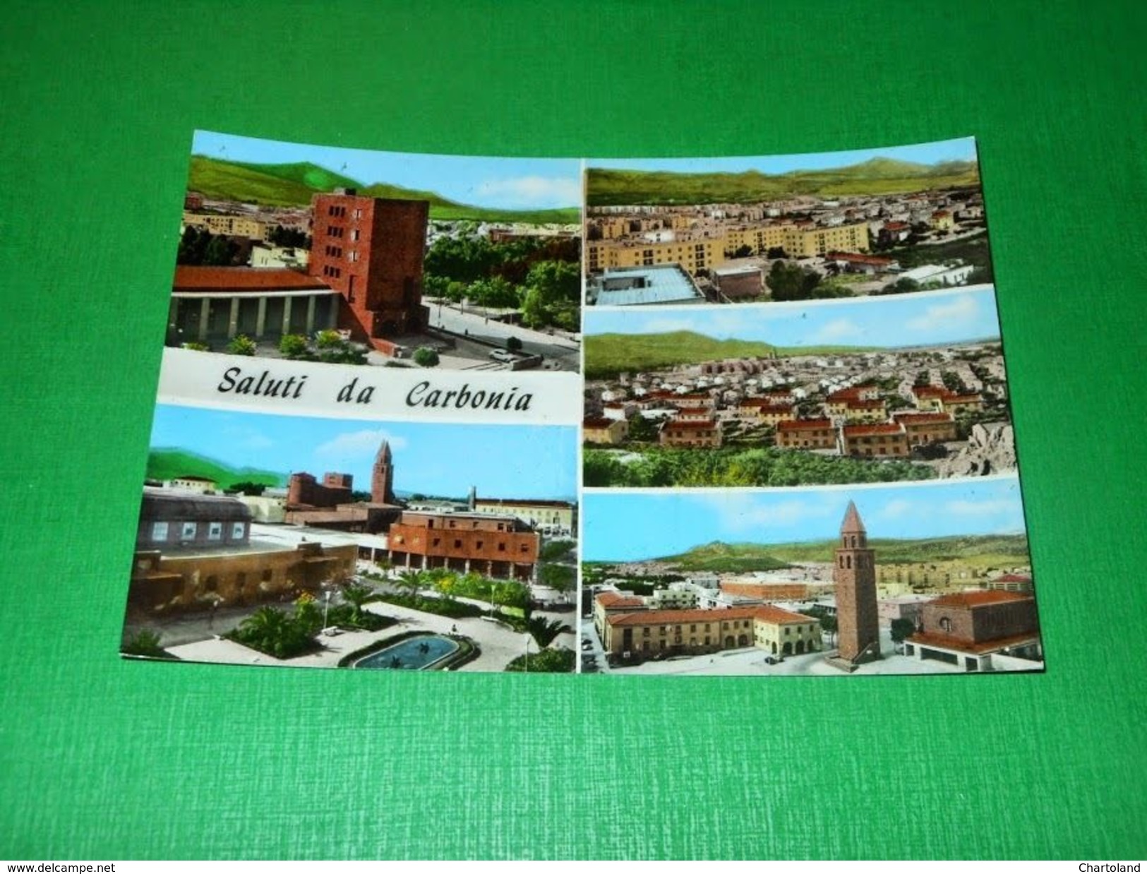 Cartolina Saluti Da Carbonia - Vedute Diverse 1960 Ca #2 - Cagliari