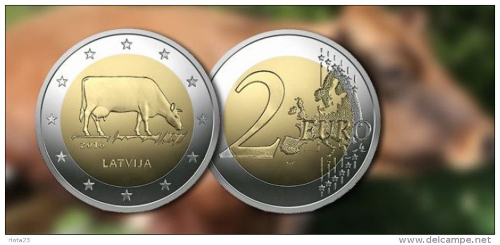 COW, KUH, Mucca 2016 LETTLAND Latvia Gedenkmünze COIN 2 &euro;  UNC - Letland