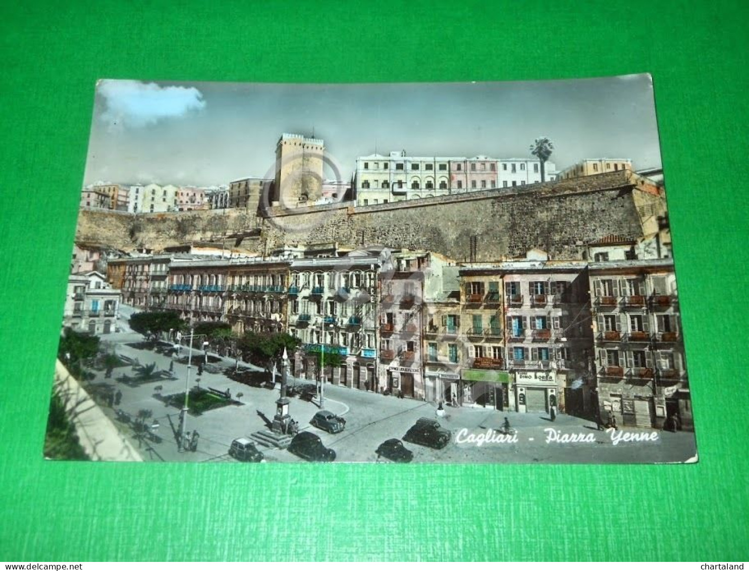 Cartolina Cagliari - Piazza Yenne 1955 - Cagliari