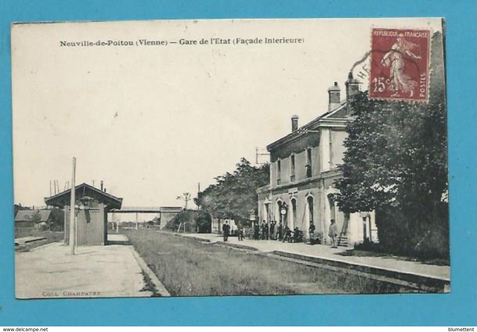 CPA - Chemin De Fer Vue Intérieur De La Gare NEUVILLE-EN-POITOU 86 - Neuville En Poitou
