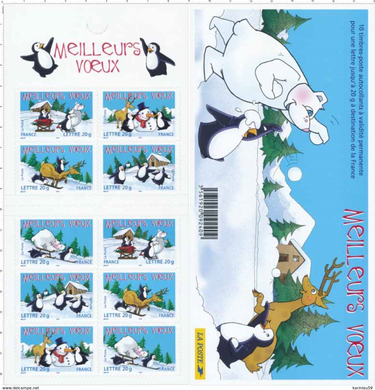 Bloc Timbres Neuf Meilleurs Voeux 2005 BC 3853 - People