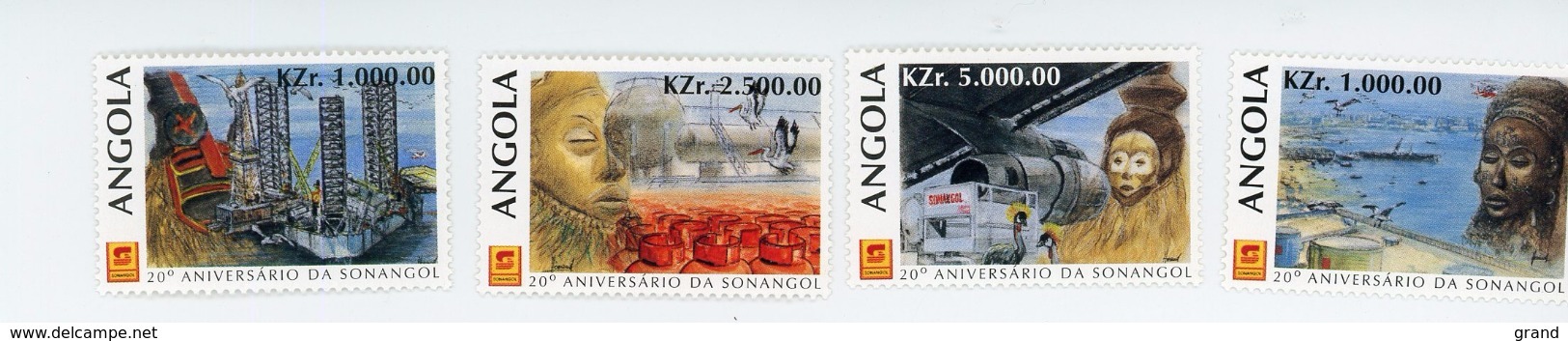 Angola 1996-Compagnie Pétrolière SONALGOL-YT 987/90***MNH - Erdöl