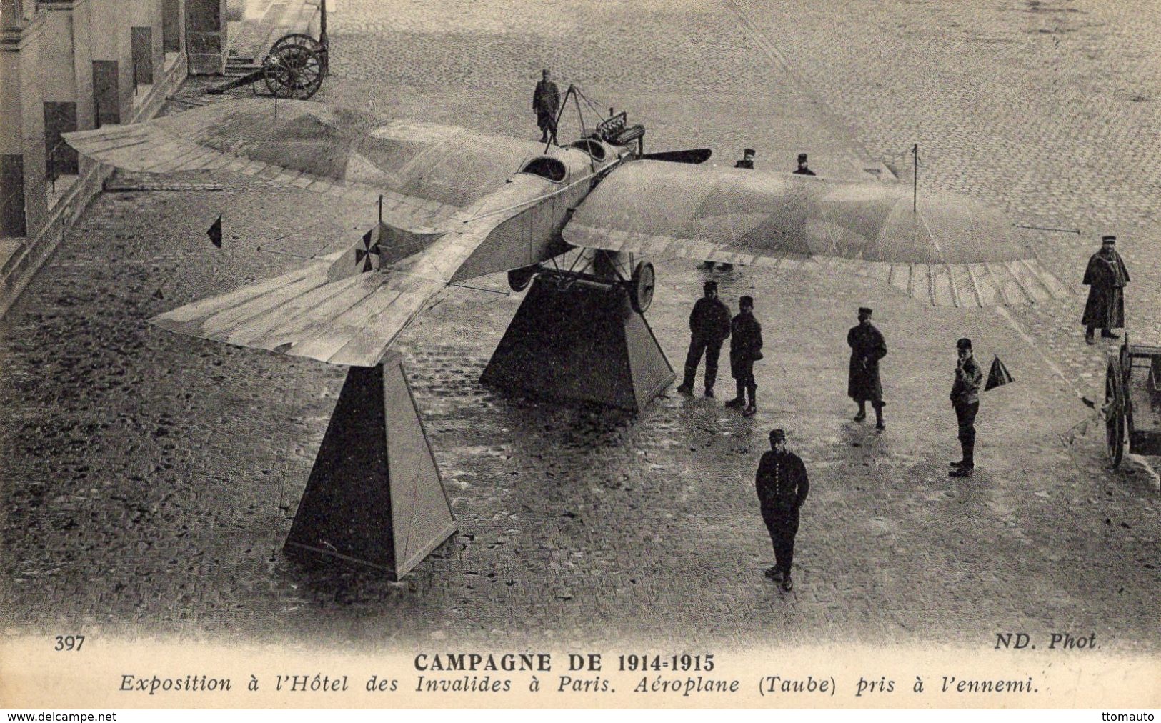 Aéroplan Taube Pris à L'ennemi  -  Exposition à L'Hotel Des Invalides à Paris  -  CPA - 1914-1918: 1. Weltkrieg