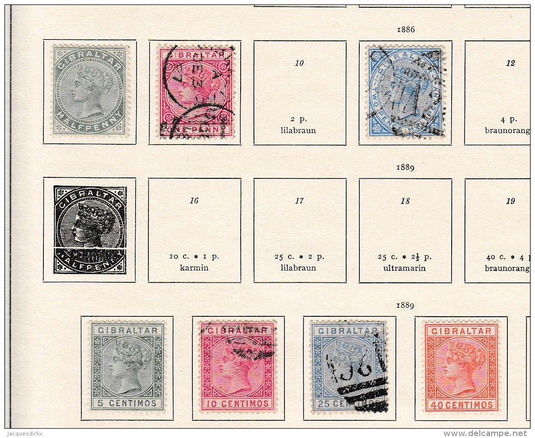 Gibraltar S            Page With Stamps - Gibraltar