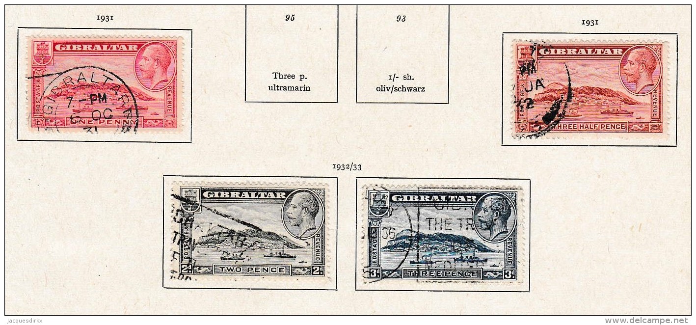 Gibraltar S            Page With Stamps - Gibraltar