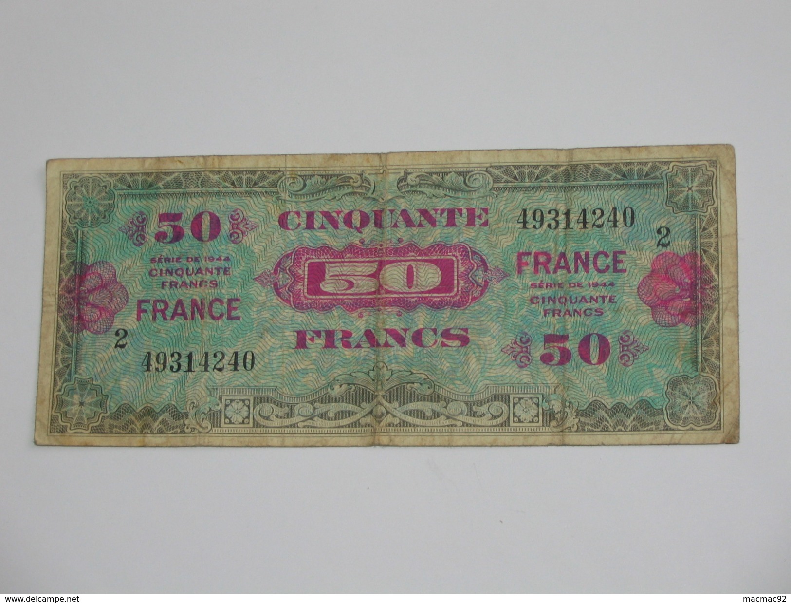 50 Francs - FRANCE - Série 2 - Billet Du Débarquement - Série De 1944 **** EN ACHAT IMMEDIAT ****. - Other & Unclassified