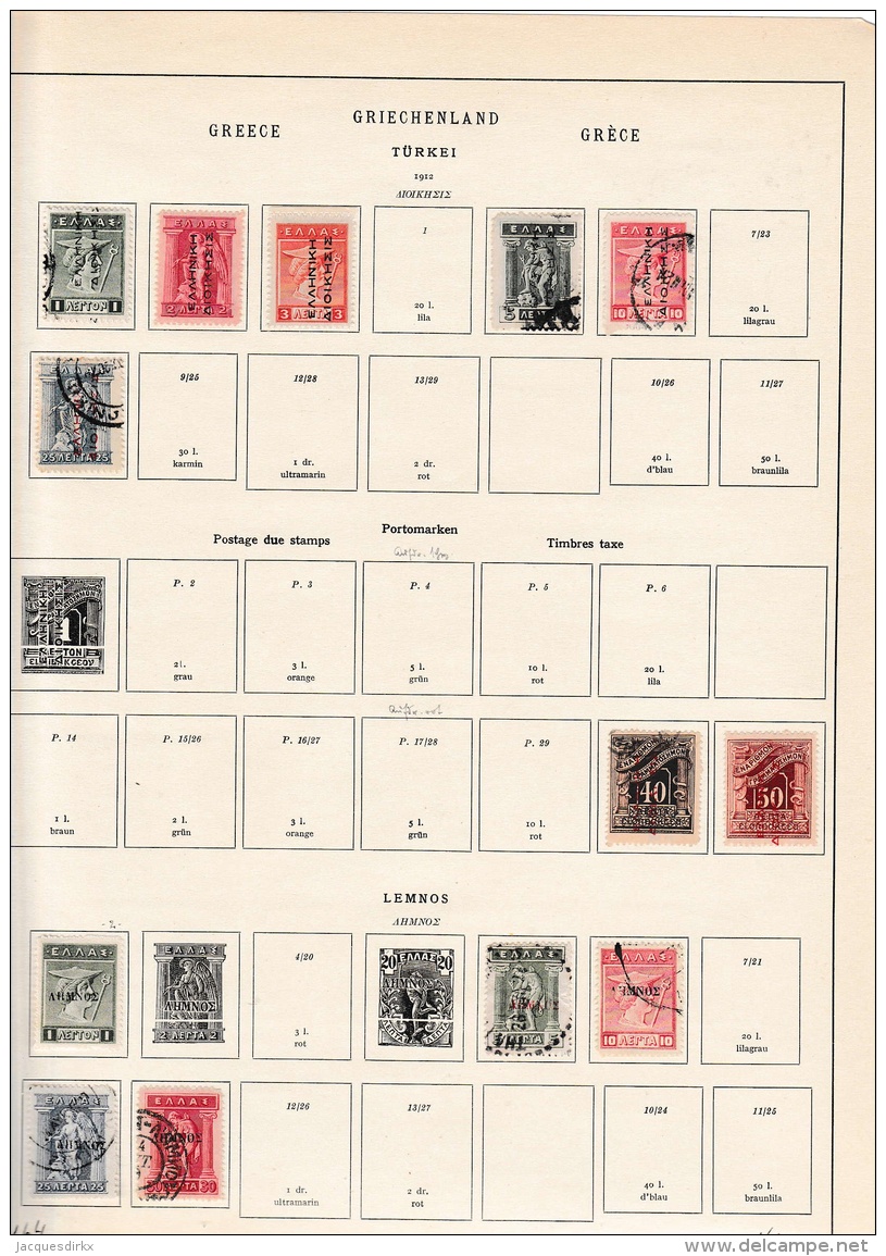 Greece      .            Page With Stamps - Gebruikt