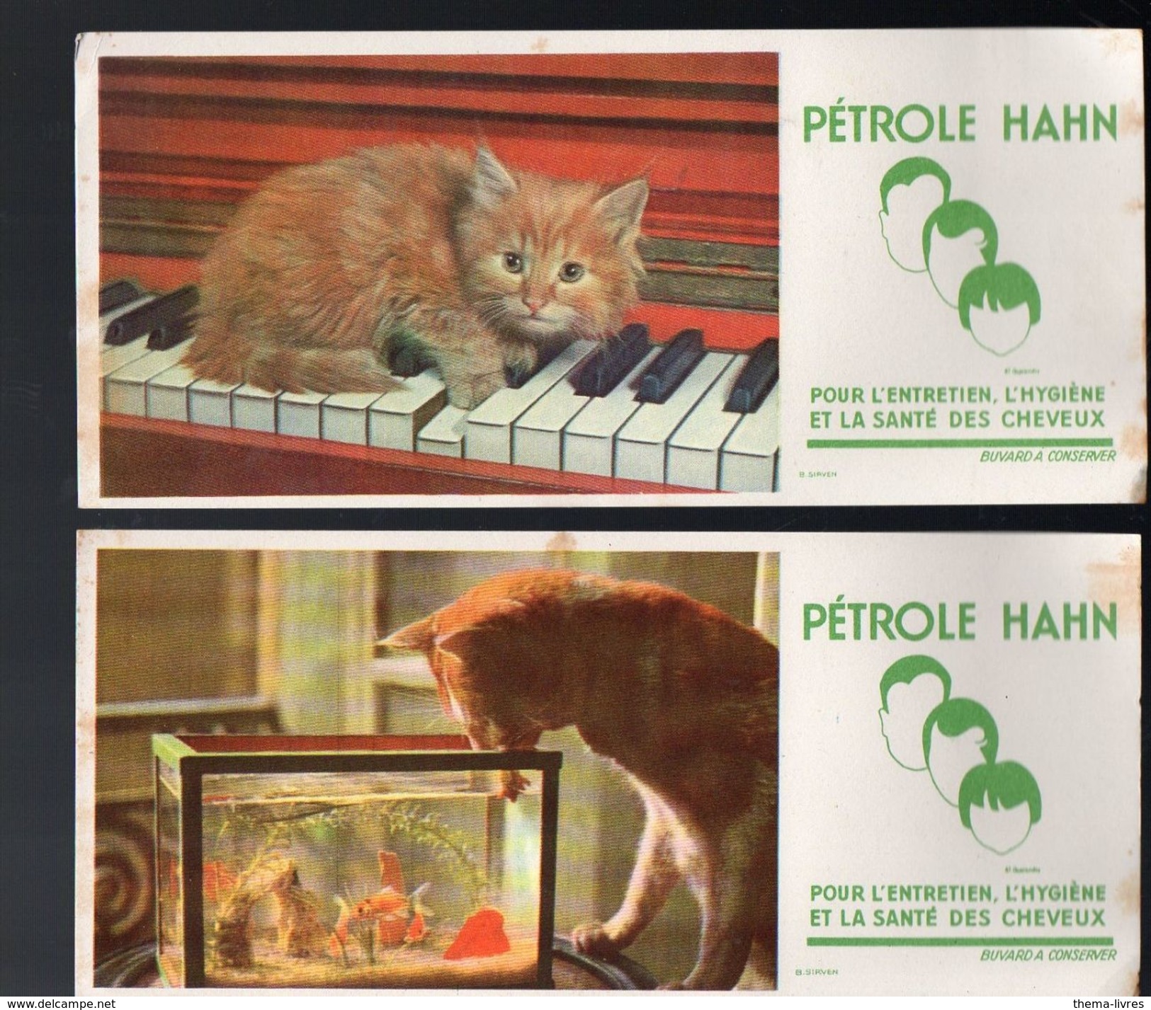 Lot De 2 Buvards PETROLE HAHN "chats" (PPP5536) - H