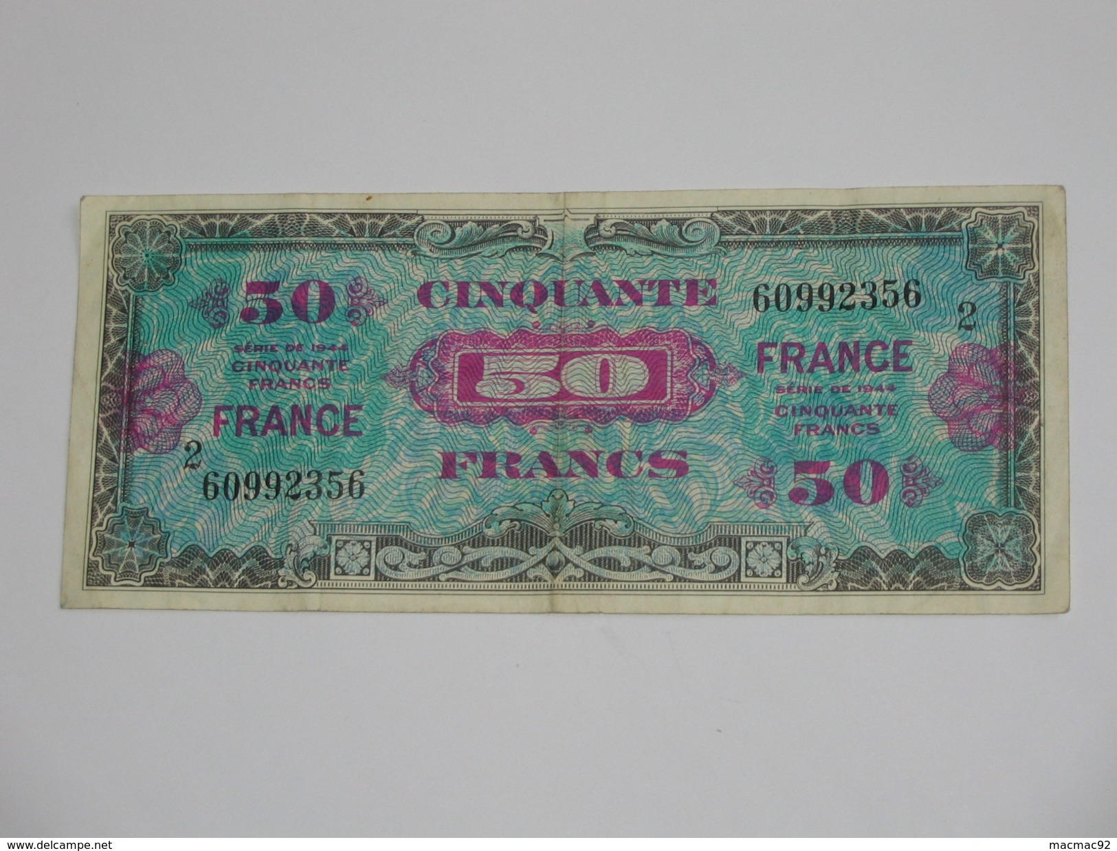 50 Francs - FRANCE - Série 2 - Billet Du Débarquement - Série De 1944 **** EN ACHAT IMMEDIAT ****. - Otros & Sin Clasificación