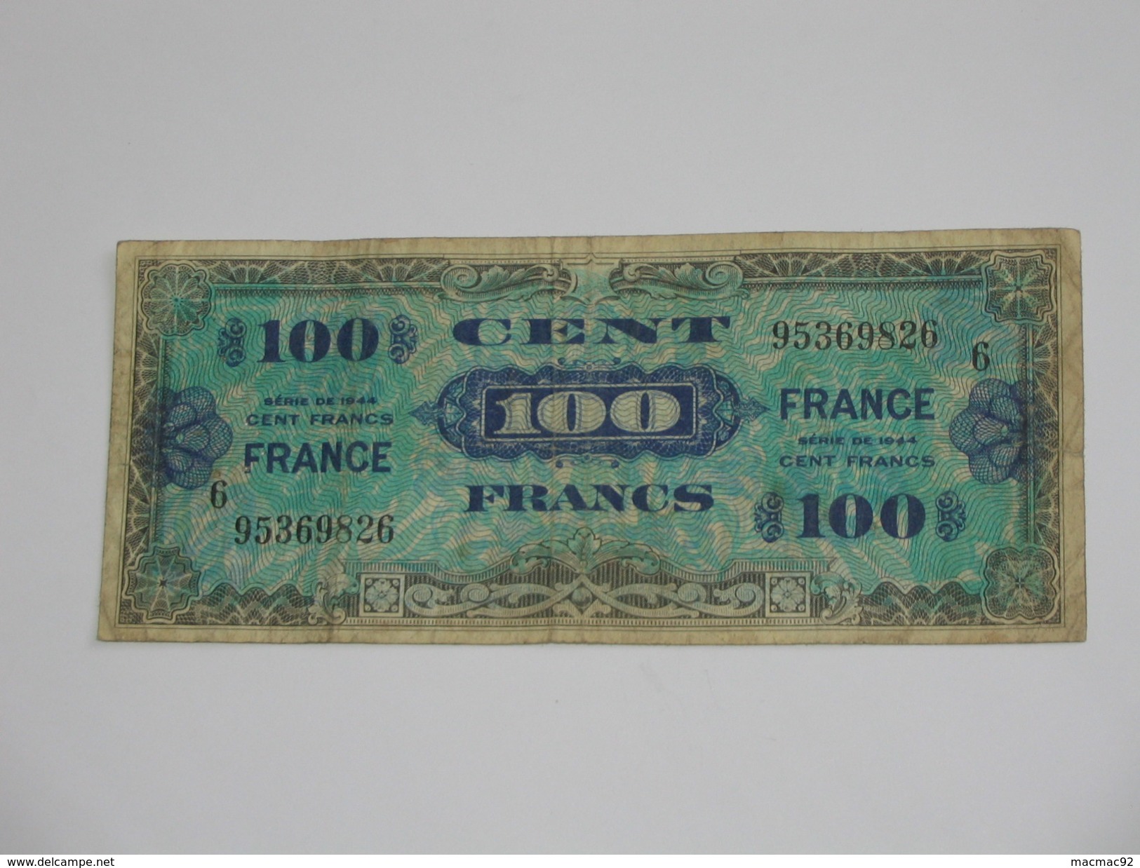 100 Francs - FRANCE - Série 6 - Billet Du Débarquement - Série De 1944 **** EN ACHAT IMMEDIAT ****. - Autres & Non Classés