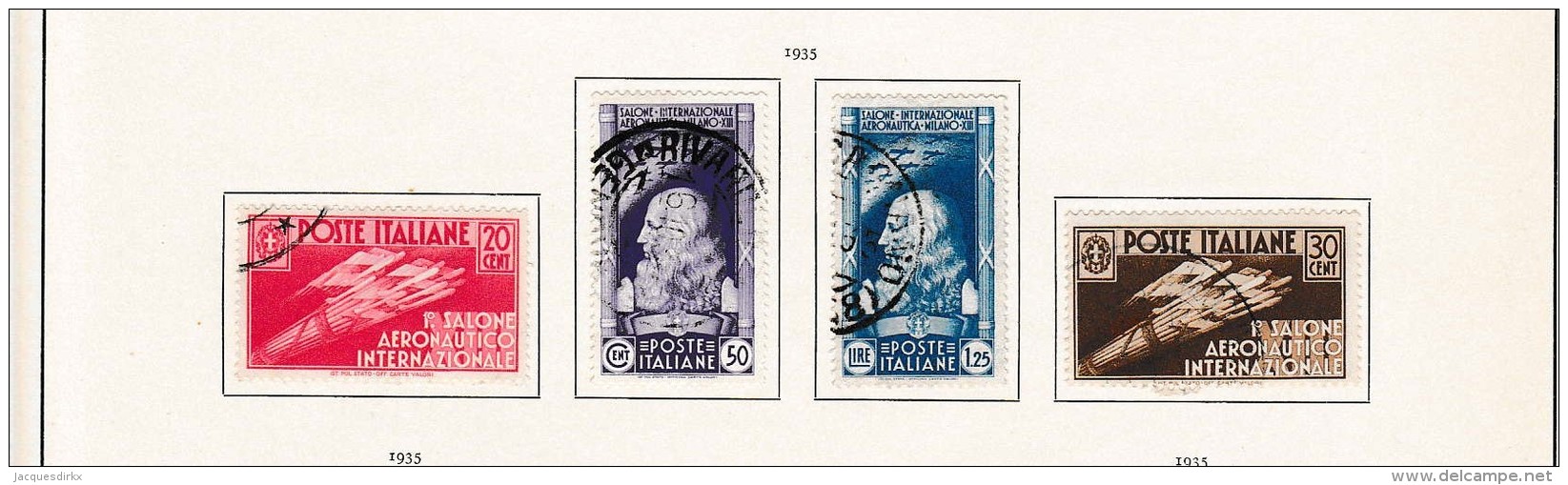 Italy    .            Page With Stamps - Afgestempeld