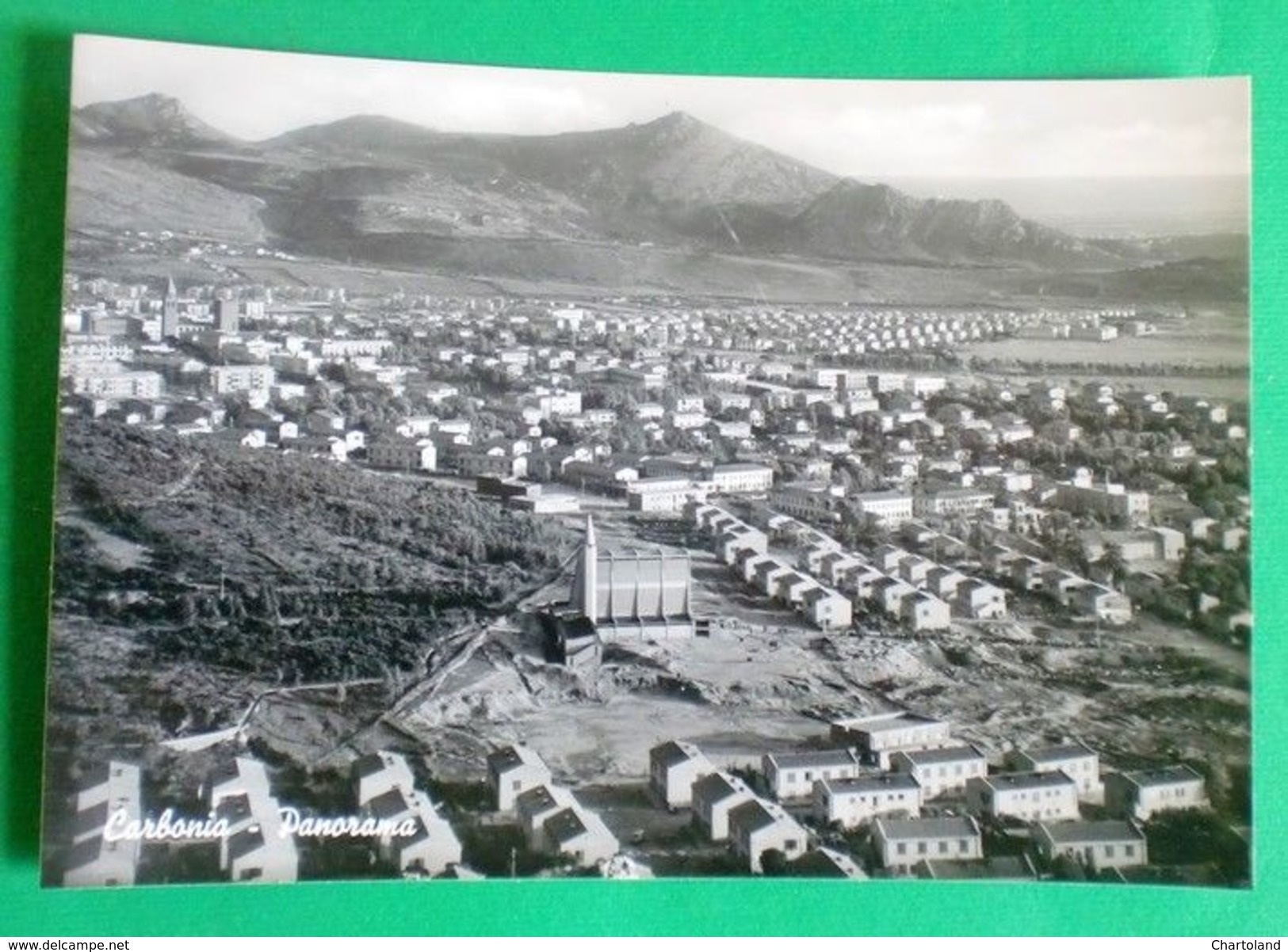 Cartolina Carbonia - Panorama - 1959 - Cagliari