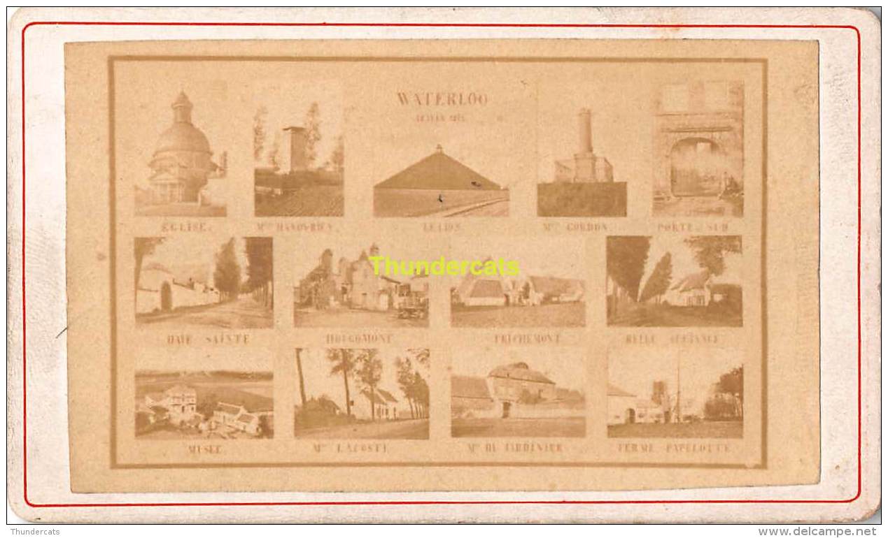 CDV CARTE DE VISITE PHOTO WATERLOO HOUGOUMONT - Lieux