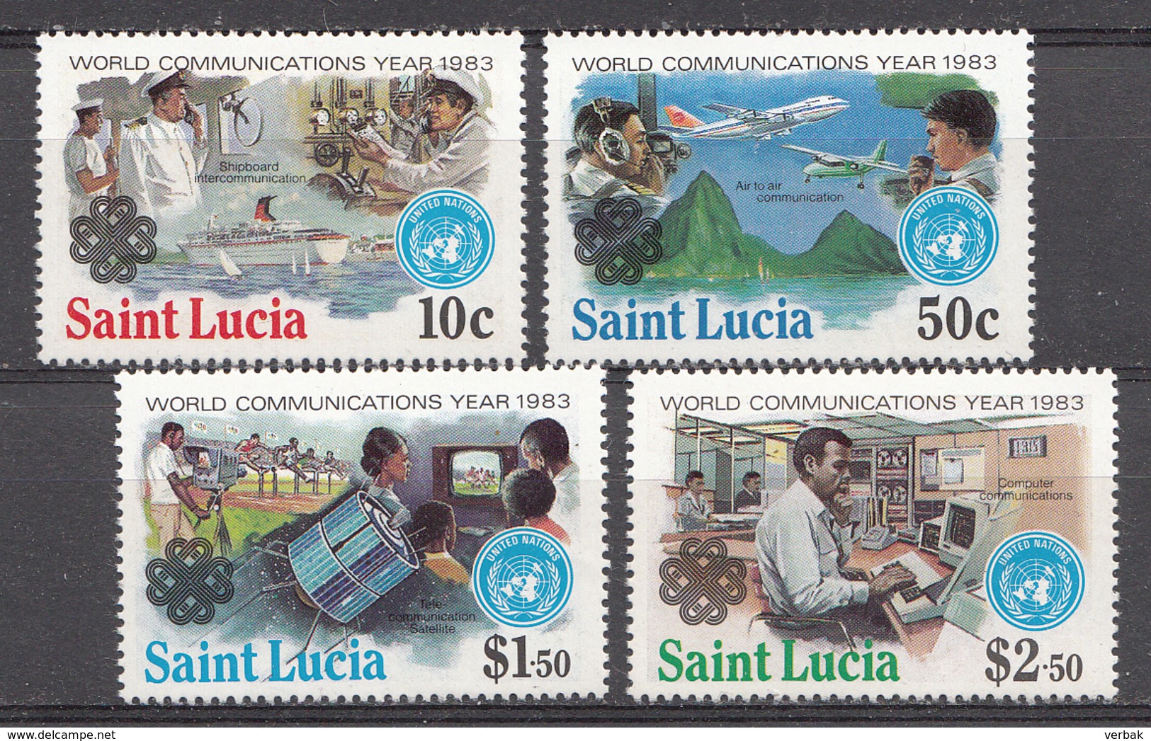 St. Lucie 1983 Mi. Nr.:602-605 Weltkommunikationsjahr  Neuf Sans Charniere / Mnh / Postfris - St.Lucie (1979-...)