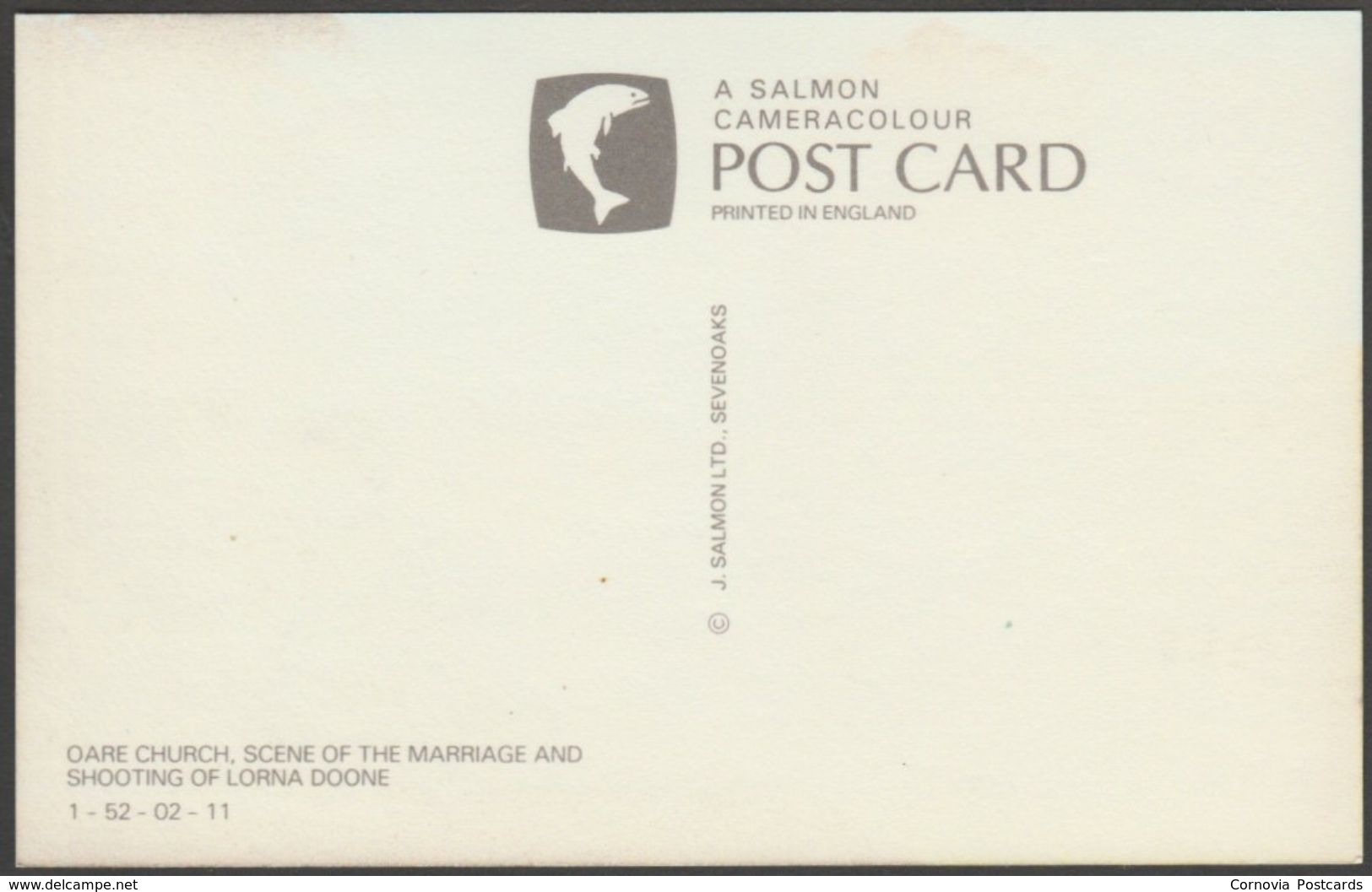 Oare Church, Exmoor, Somerset, C.1970s - Salmon Postcard - Other & Unclassified