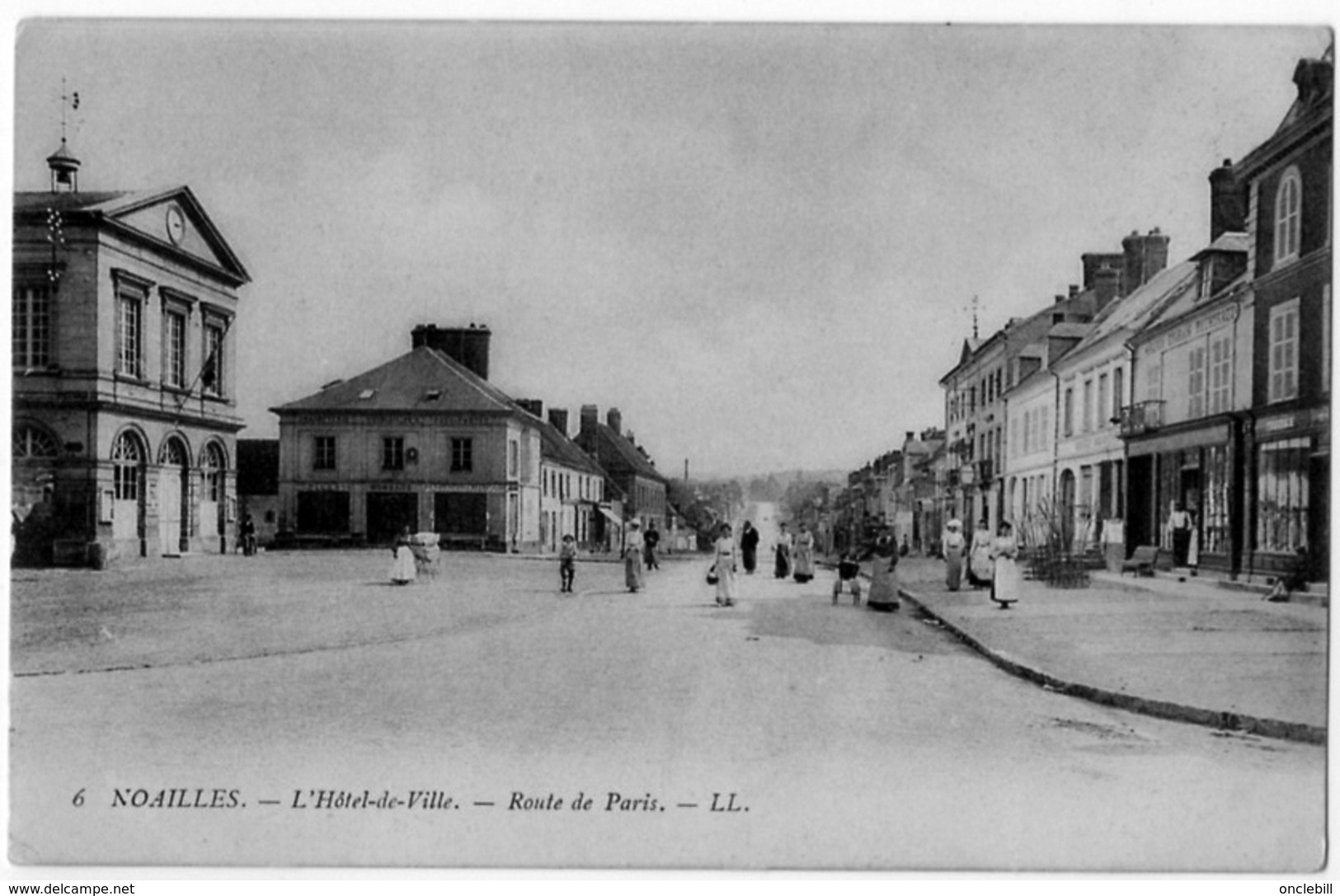 Noailles Oise Route De Paris Boutiques Animation 1910 état Superbe - Noailles