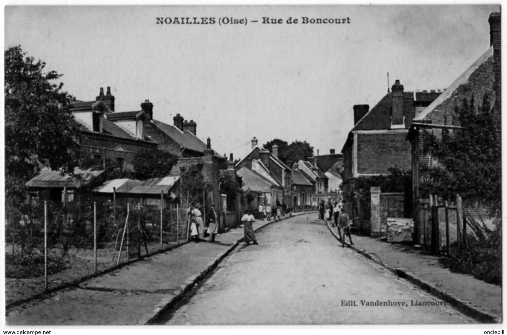 Noailles Oise Rue De Boncourt Animation 1910 état Superbe - Noailles