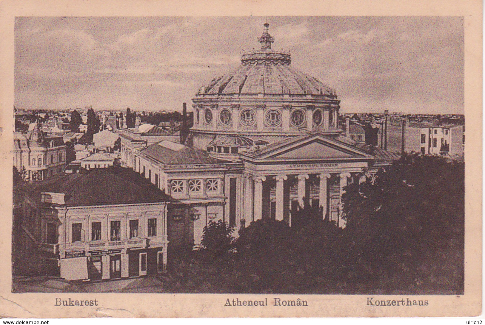 PC Bukarest Bucharest Bucure&#x219;ti - Atheneul Romàn - Konzerthaus - Feldpost 1918 (29493) - Rumänien