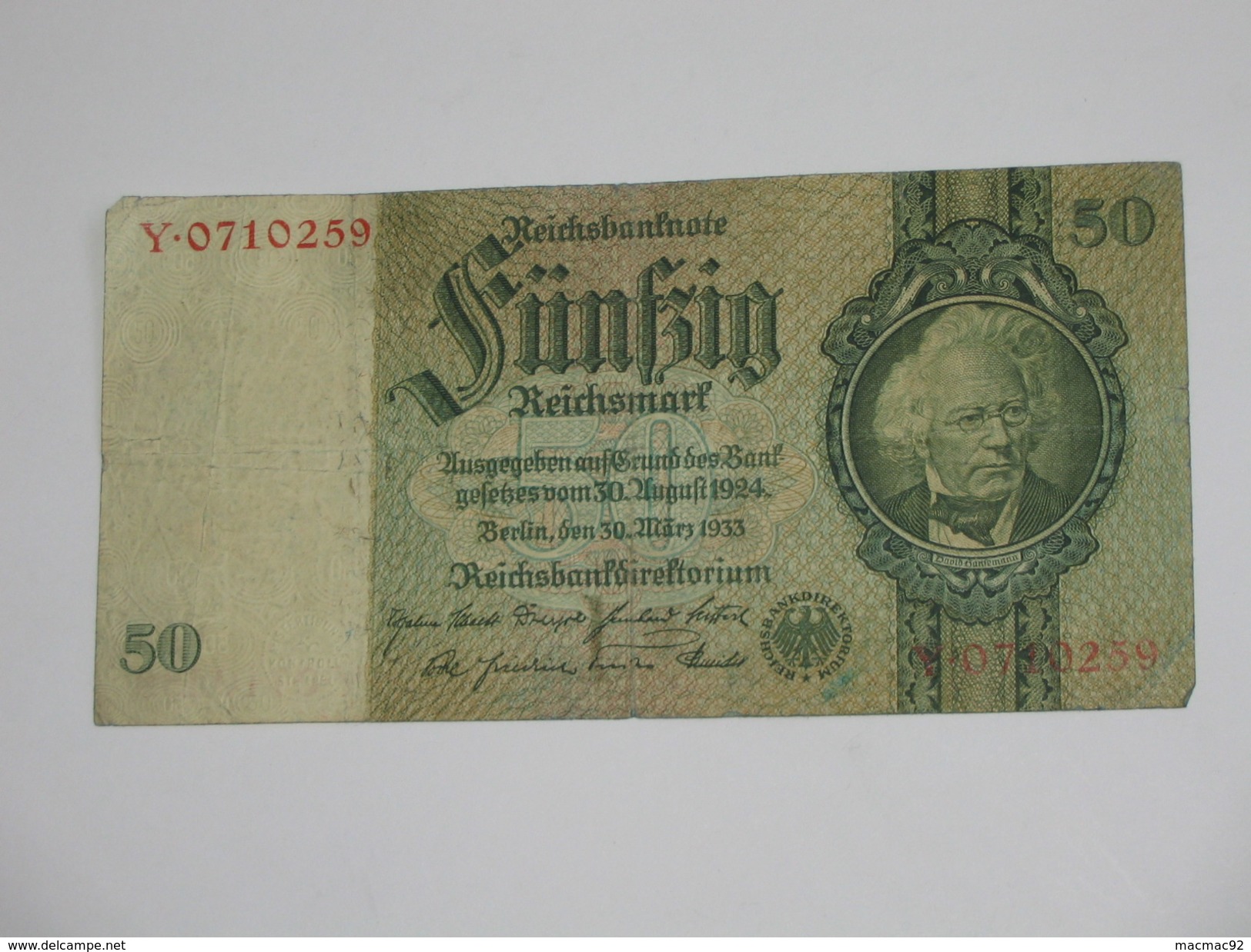 50 Funfzig  Reichsmark - Berlin  1933 - Reichsbanknote - Germany **** EN ACHAT IMMEDIAT **** - 50 Mark