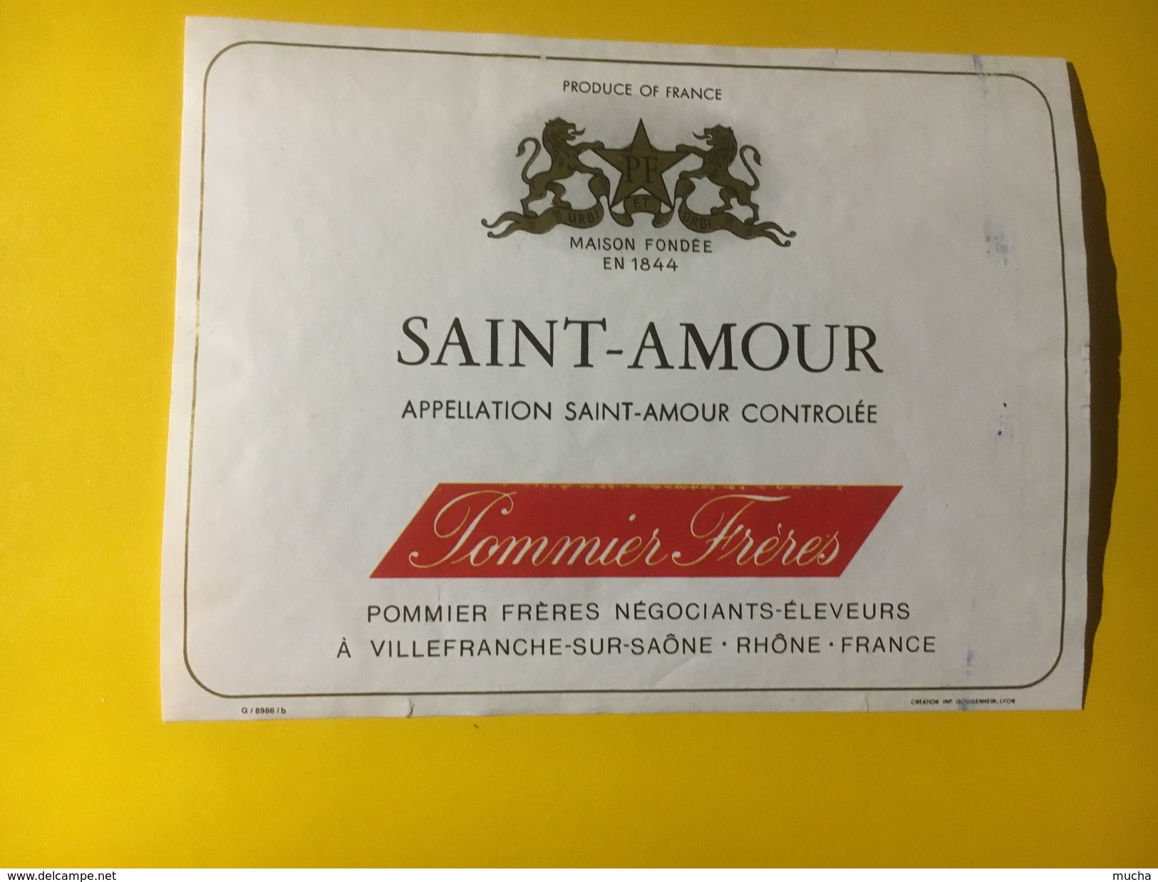 4381 - Saint-Amour Pommier Frères - Beaujolais