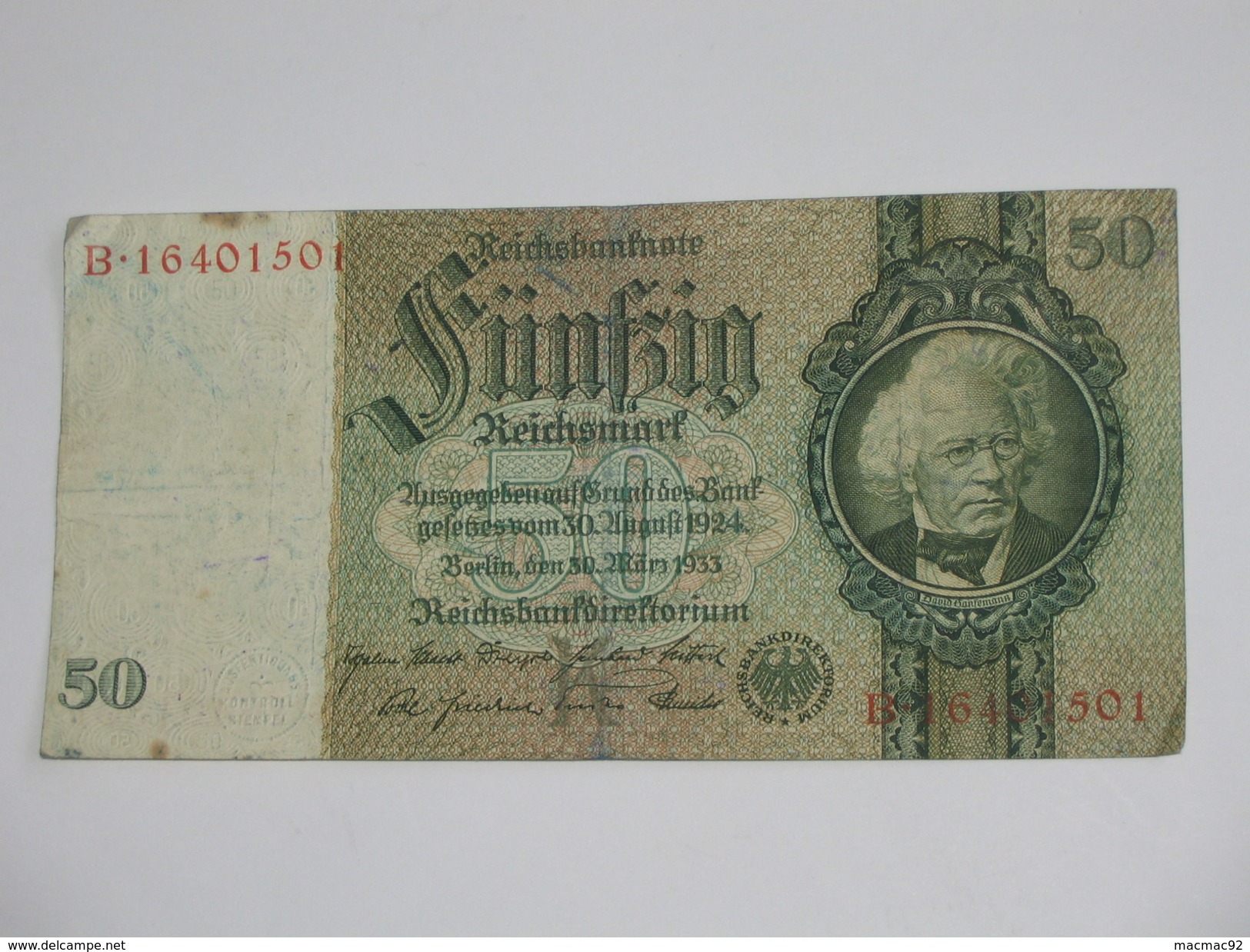 50 Funfzig  Reichsmark - Berlin  1933 - Reichsbanknote - Germany **** EN ACHAT IMMEDIAT **** - 50 Mark