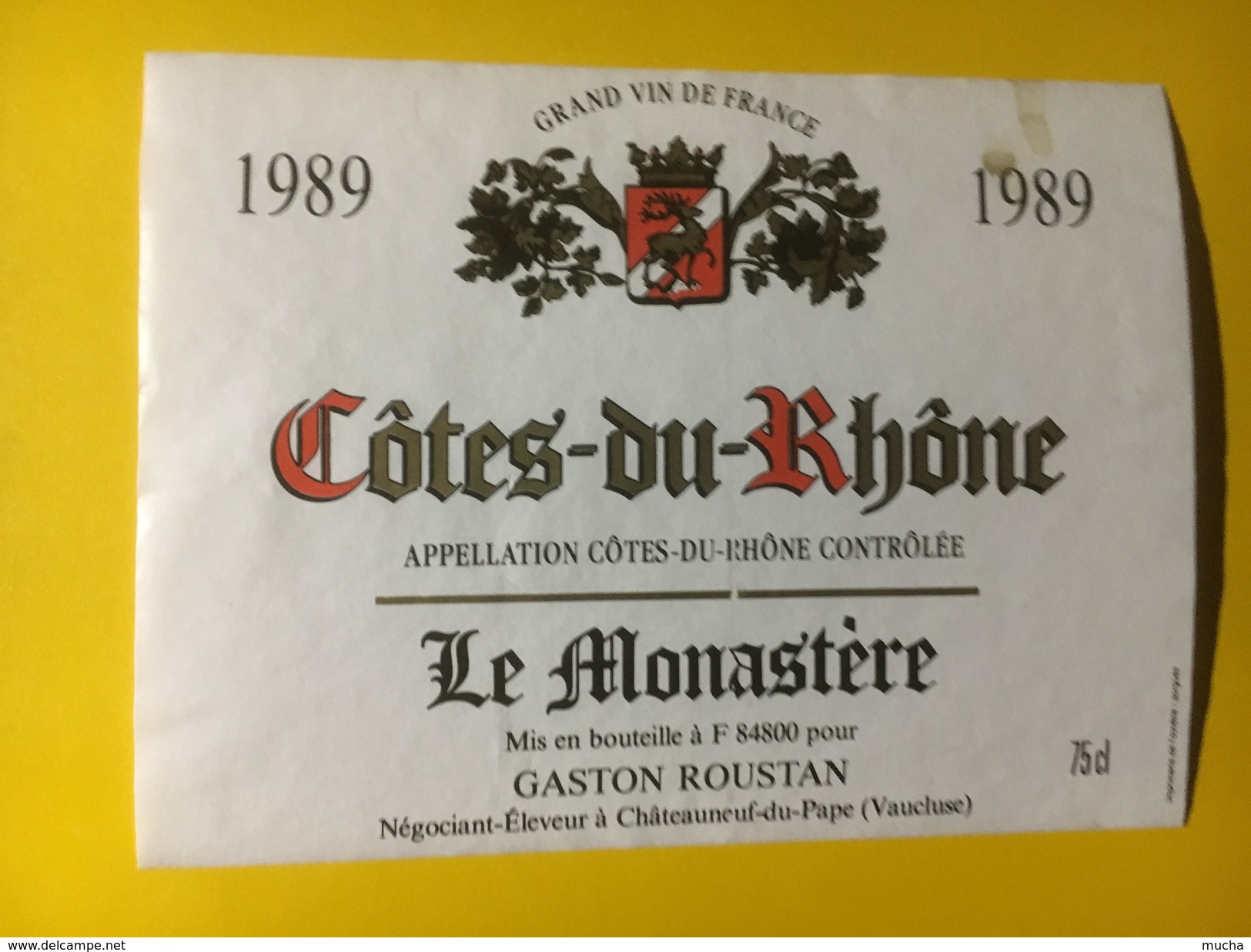 4382 - Le Monastère 1989 Côtes-du-Rhône - Côtes Du Rhône