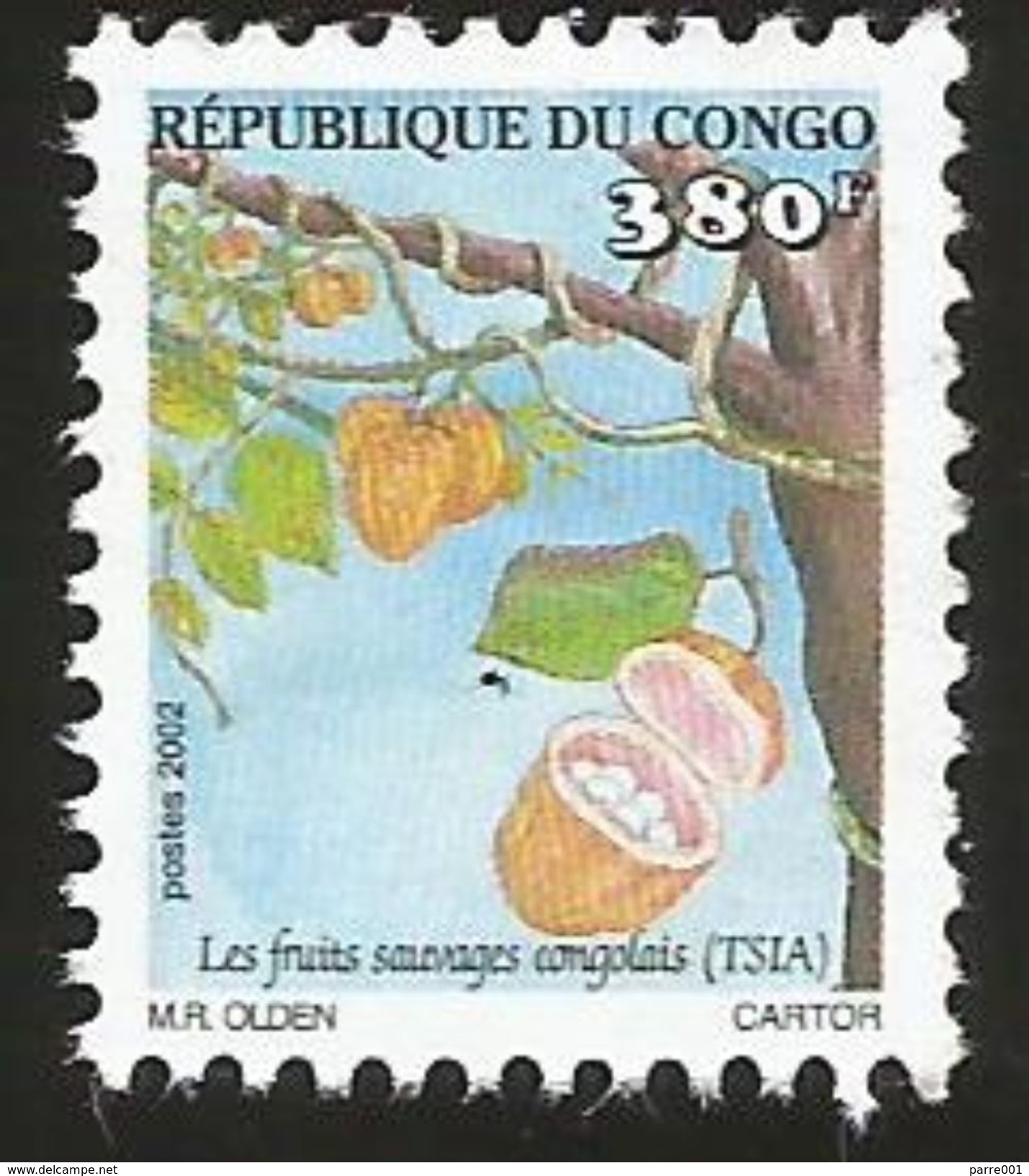 Congo 2009 Unreported 380f Value Of Fruit Set Issued In 2002 Mint - Ungebraucht