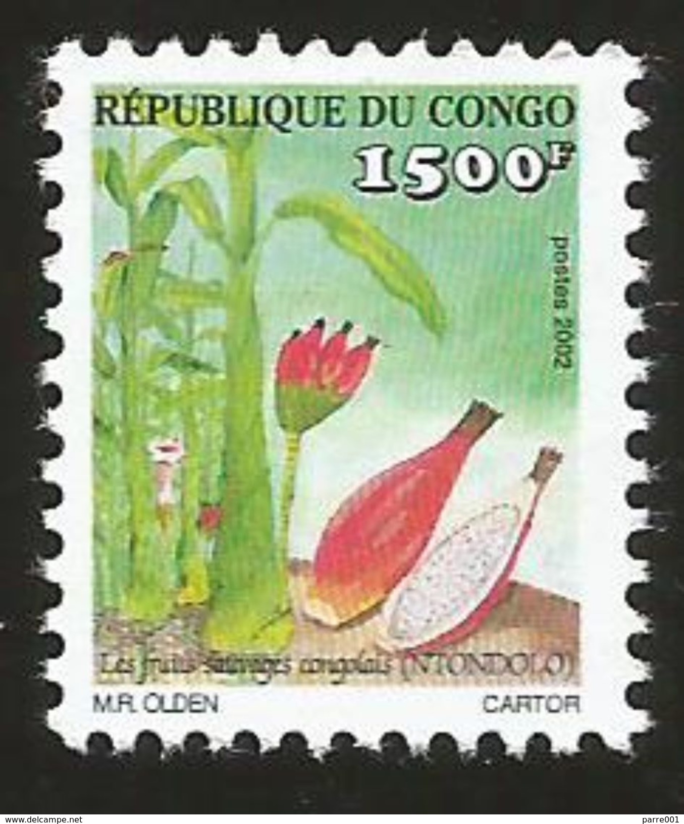 Congo 2009 Unreported 1500f Value Of Fruit Set Issued In 2002 Mint - Ongebruikt