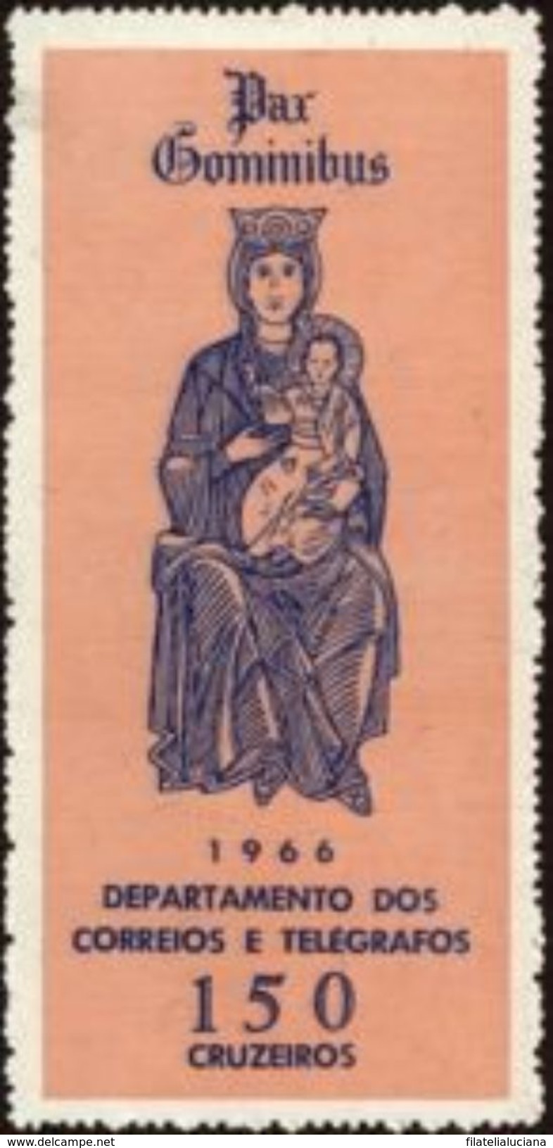 Brazil 1966 Christmas Sc 1031a MS Mint Never Hinged - Unused Stamps