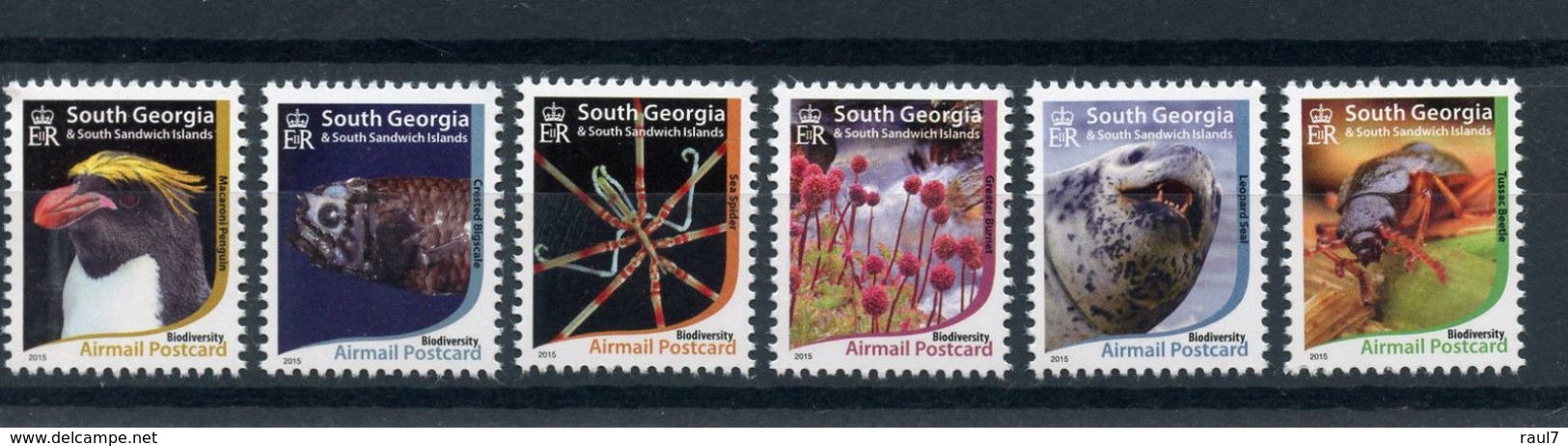 South Georgia 2015 - Faune Et Flora, Biodiversité - 6val Neufs // Mnh - Géorgie Du Sud