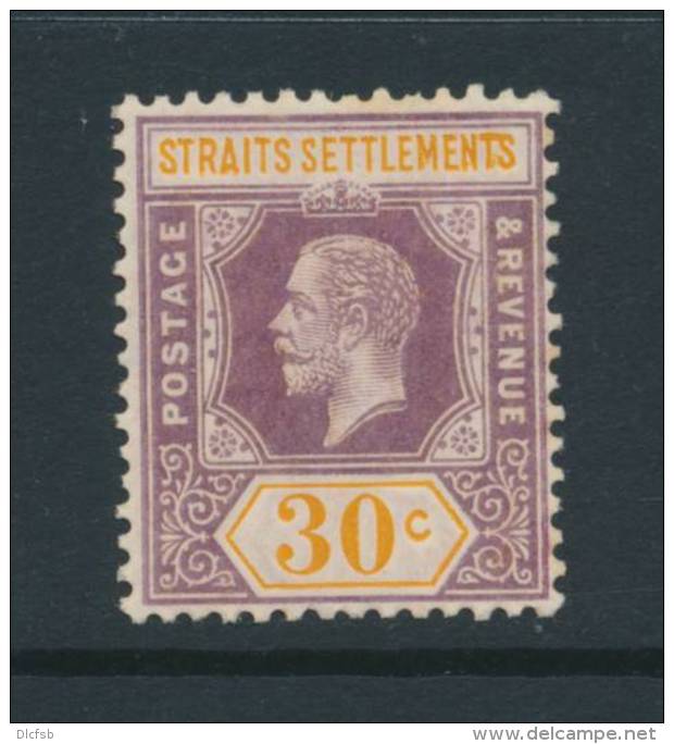 STRAITS SETTLEMENTS, 1921 30c Die I Wmk Script CA Very Fine Mounted Mint, SG235, Cat &pound;30 - Straits Settlements