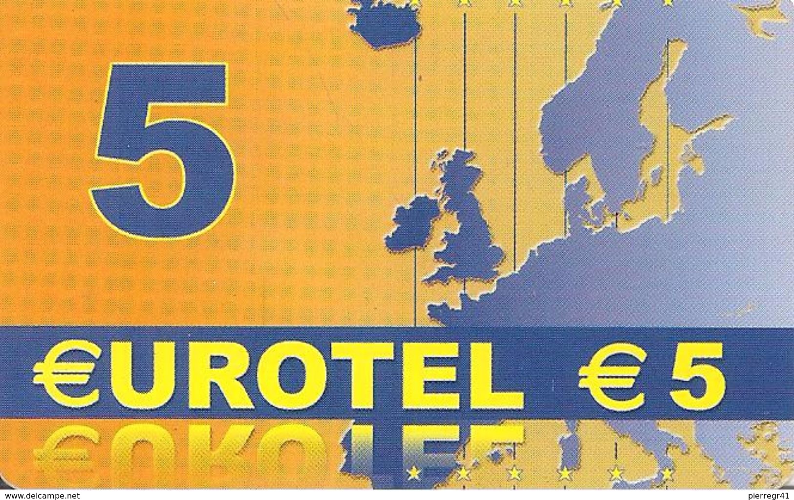 CARTE-PREPAYEE-EUROTEL-5&euro;-GRATTEE-TBE - Autres & Non Classés