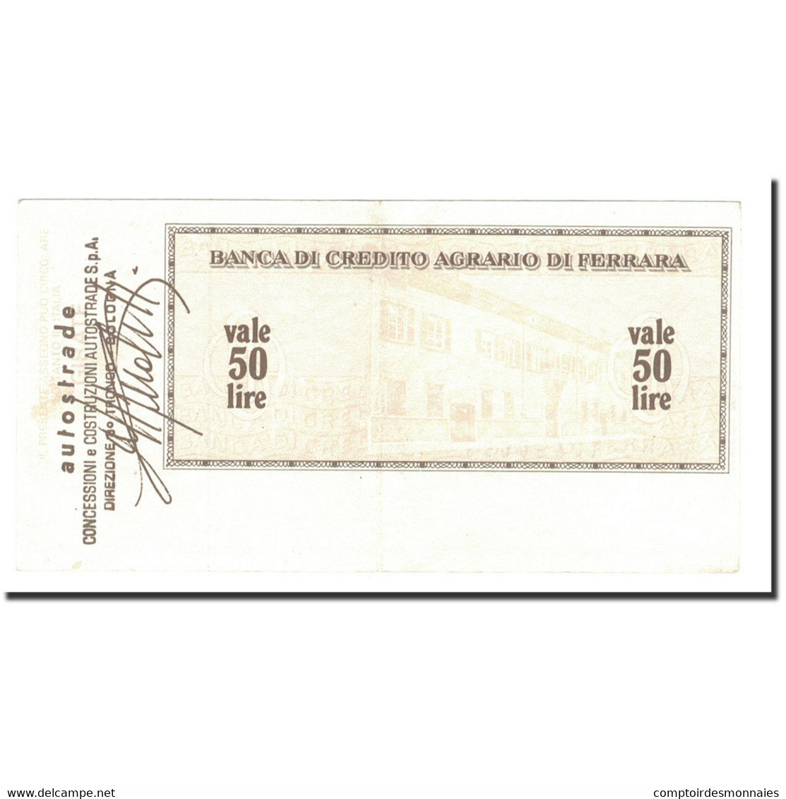 Billet, Italie, 50 Lire, 1977, 1977-07- 12, SUP - [10] Assegni E Miniassegni