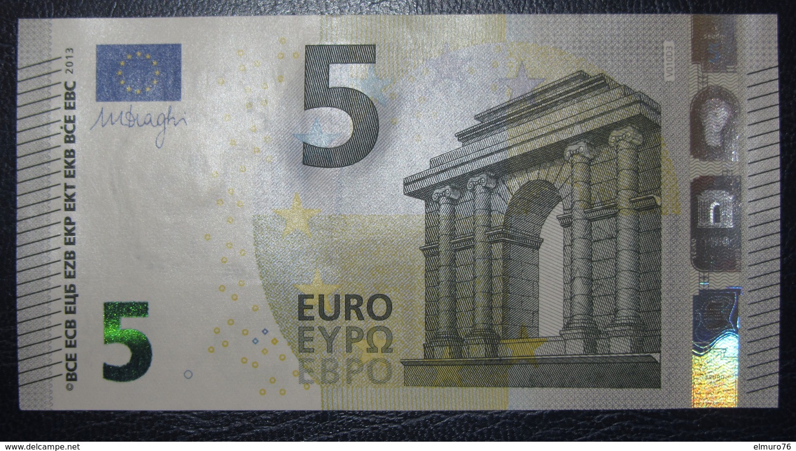 5 EURO DRAGHI SPAIN  V010D3 SERIE VB Perfect UNC - 5 Euro
