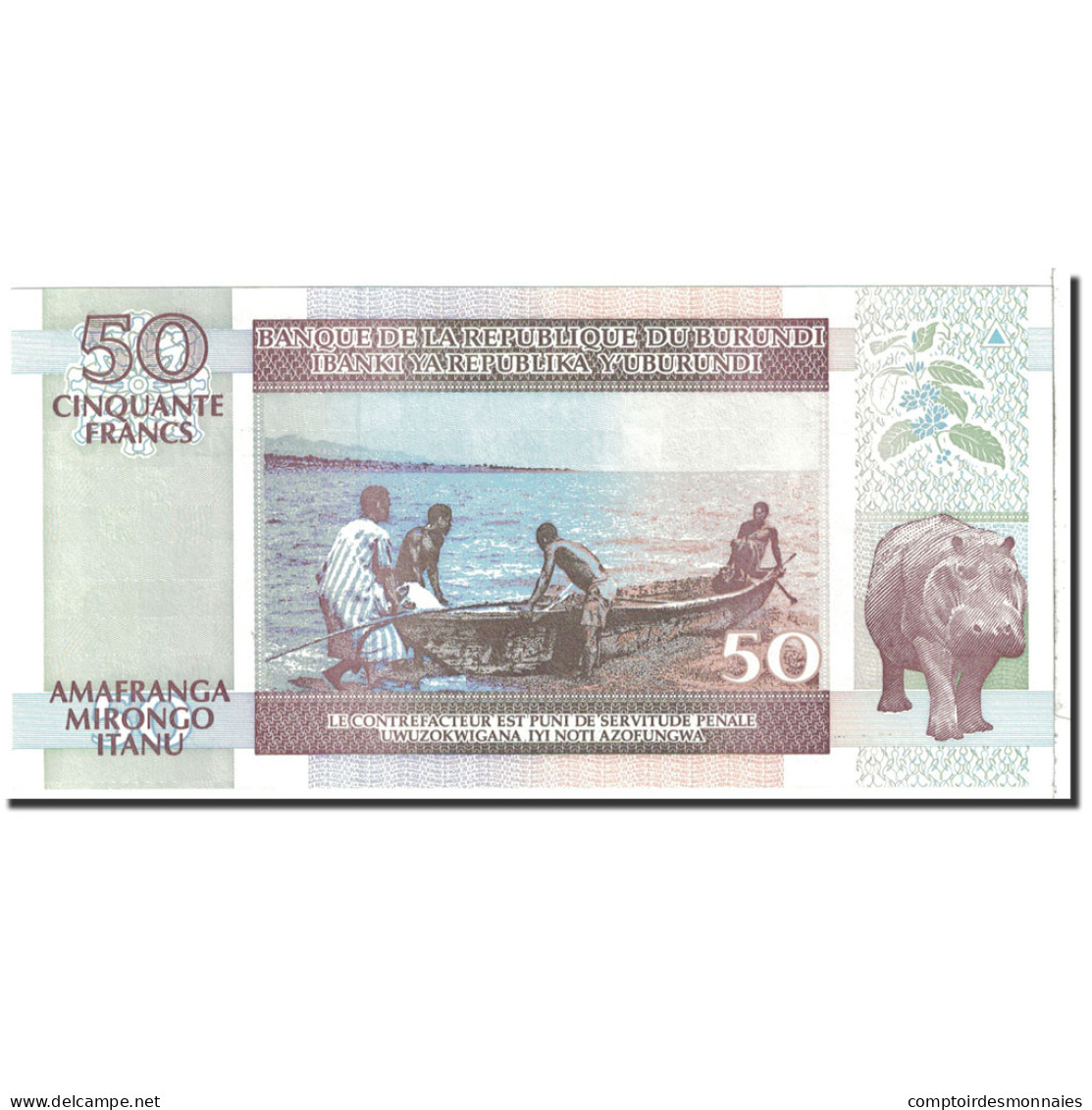 Billet, Burundi, 50 Francs, 1994, 1994-05-19, KM:36a, NEUF - Burundi