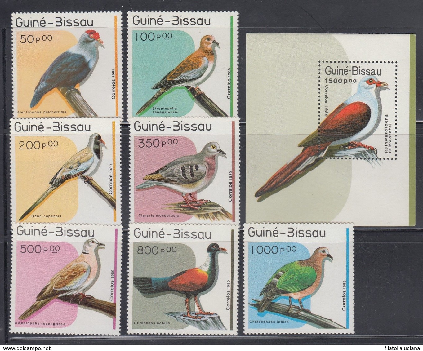 Guinea-Bissau Sc 811-18 MNH Birds - Columbiformes